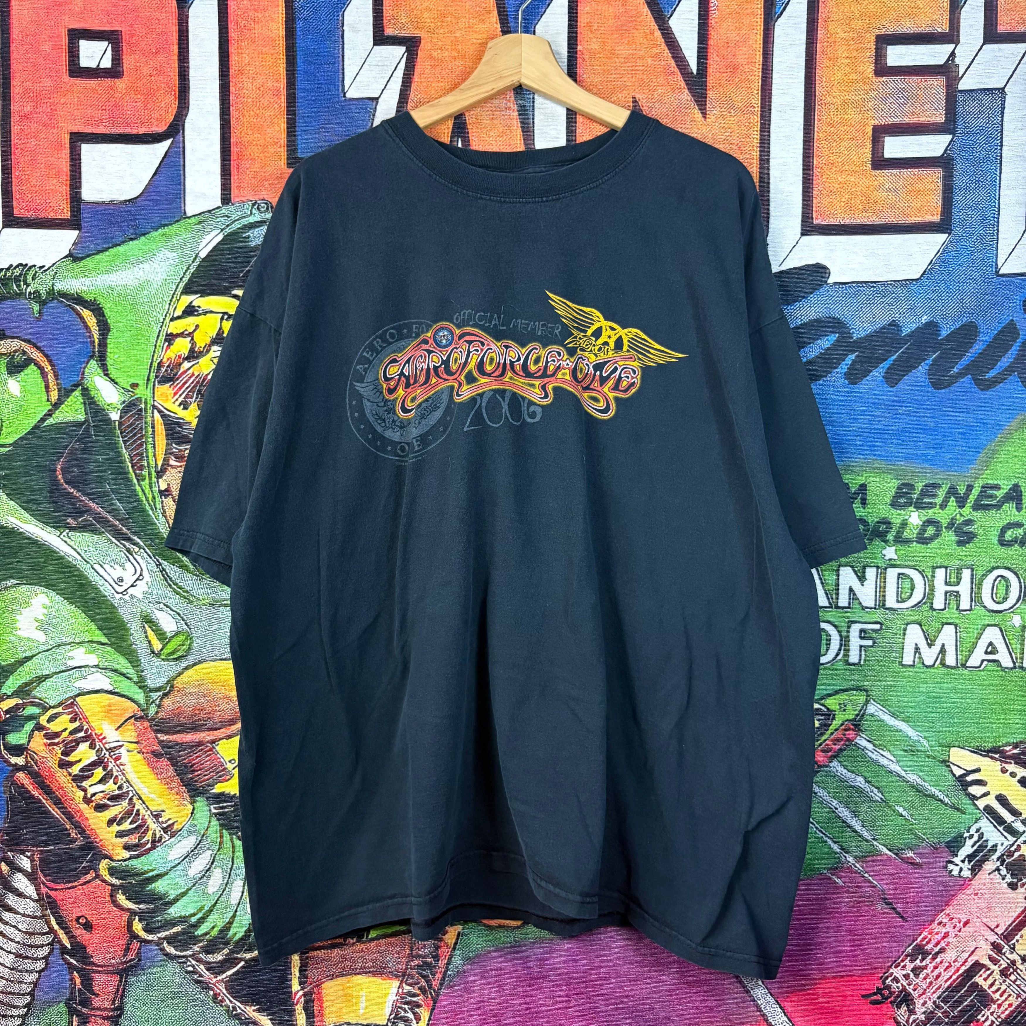 Band Tees Vintage Aerosmith "Aero Force One" Official Member Tee Size US XL / EU 56 / 4 - 1 Thumbnail