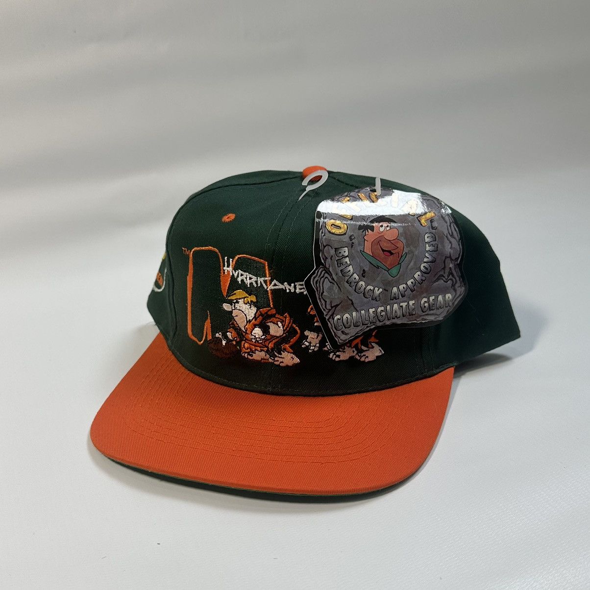 Cartoon Network 1993 The Flintstones x Miami Hurricanes Snapback Hat BWT Size ONE SIZE - 1 Thumbnail