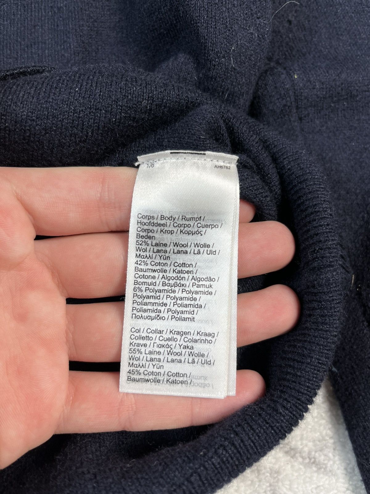 Lacoste Lacoste Wool Blend Sweater Logo Navy Size L Size US L / EU 52-54 / 3 - 8 Thumbnail