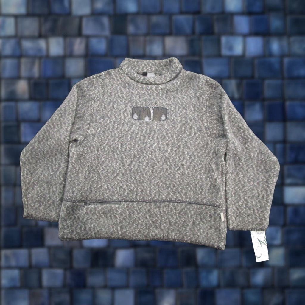 Vintage Artisans Women's Pullover Zip Pocket Embroidered Logo Sweater L Gray USA Made NEW Size L / US 10 / IT 46 - 1 Thumbnail