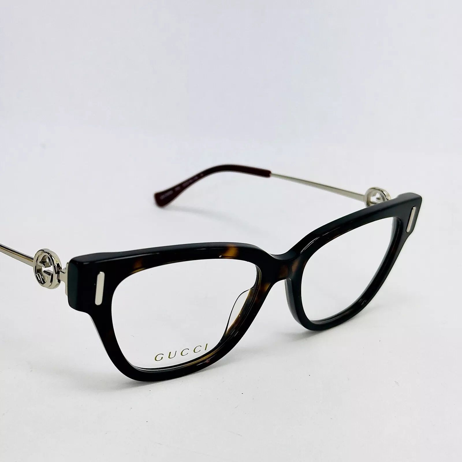 Gucci GUCCI 1205 Havana Silver Metal Logo Eyeglasses GG1205O 002 Size ONE SIZE - 2 Thumbnail