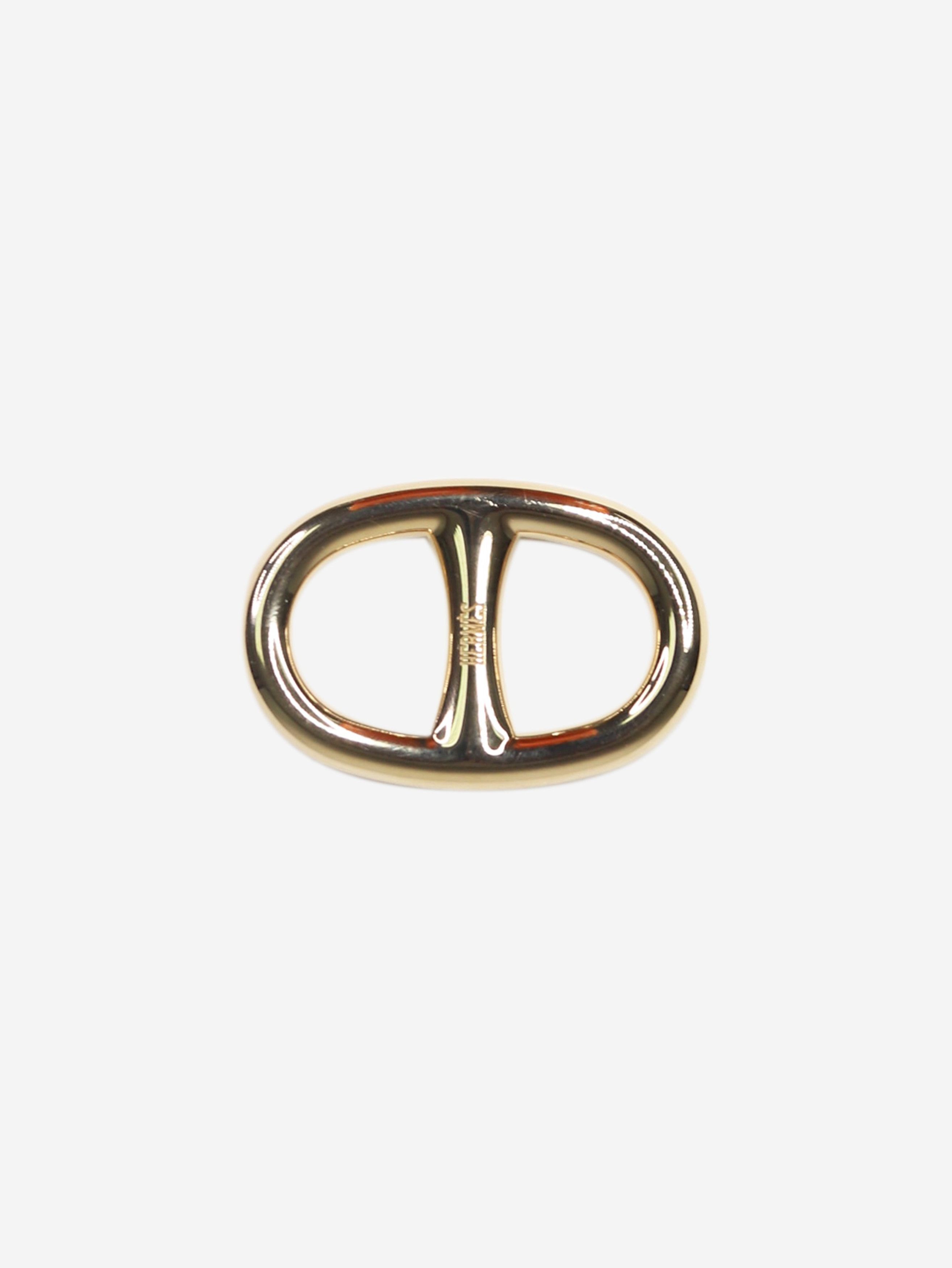 image of Hermes Gold D'ancre Scarf Ring, Women's