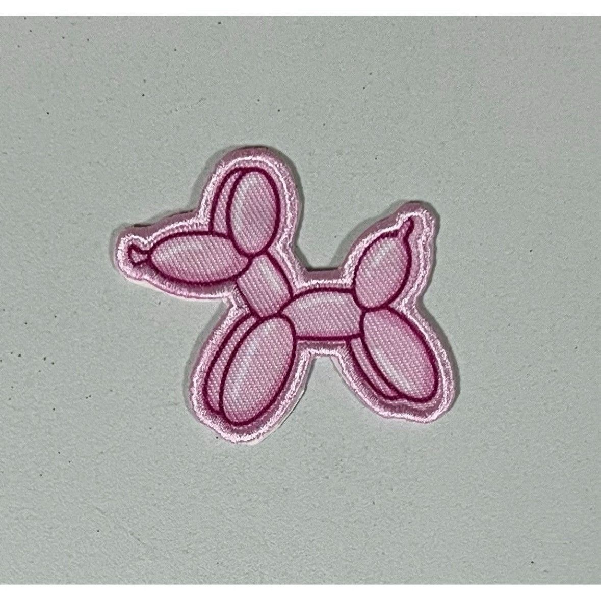 Japanese Brand × Vintage Pink Pastel Dog Balloon Animal Adhesive Patch Accessory 🎀✨ Size ONE SIZE - 1 Preview