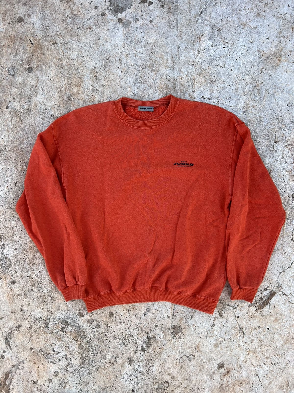 Japanese Brand Junko Koshino Orange Crewneck Size US L / EU 52-54 / 3 - 4 Thumbnail