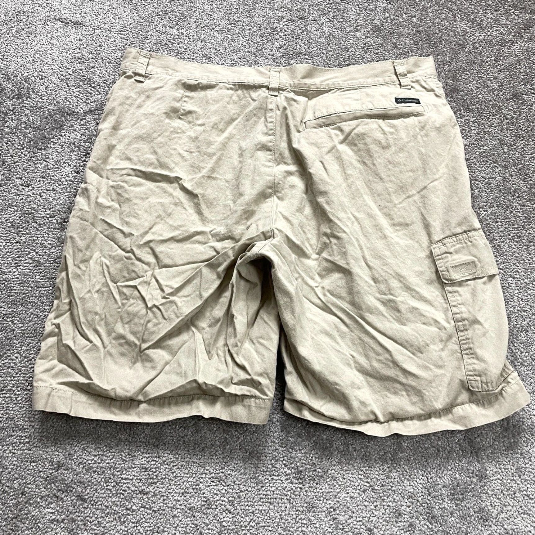 Vintage Columbia Cargo Shorts Mens 36 Brown Cotton Flat Front Casual Outdoor Active 36x9 Size US 36 / EU 52 - 2 Thumbnail