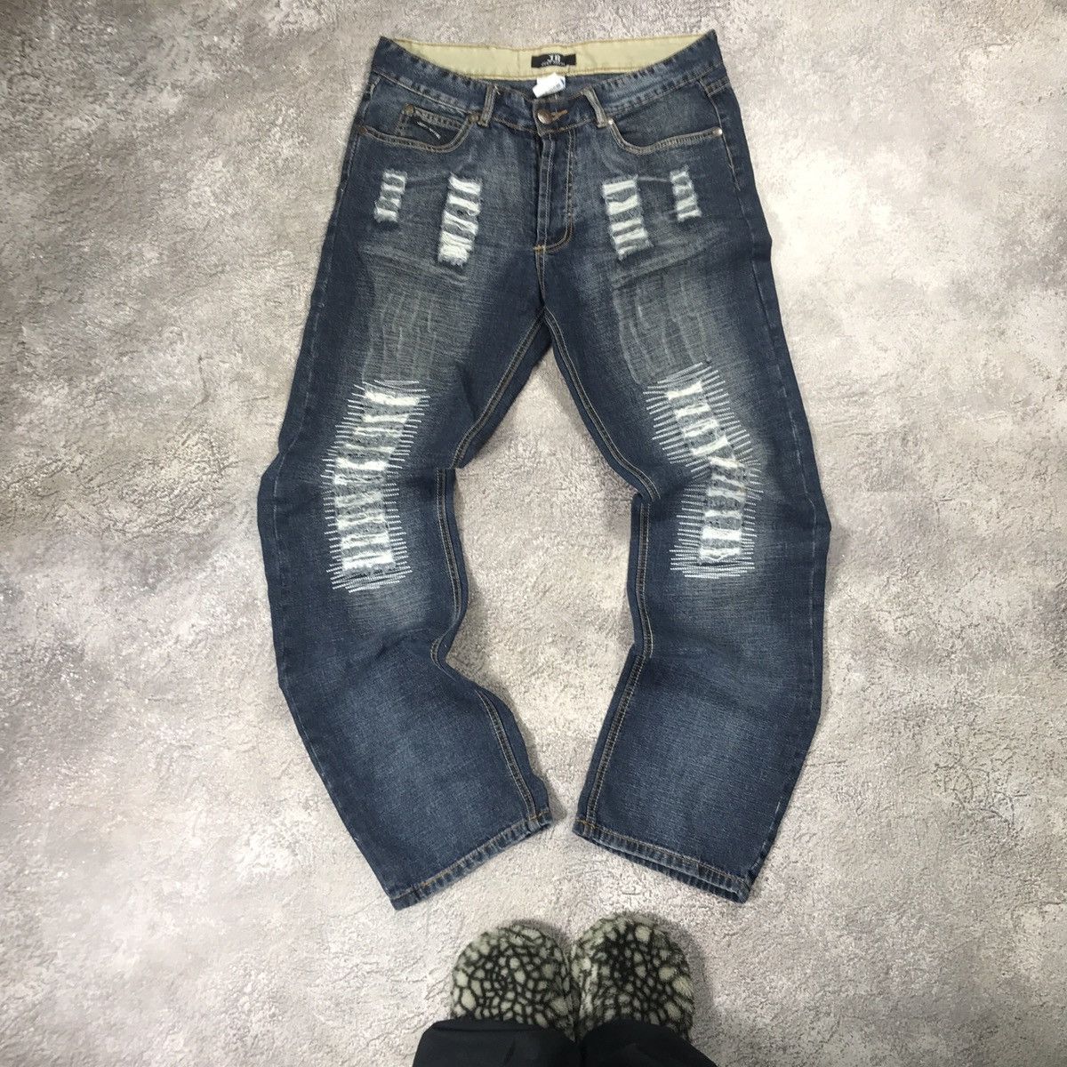 Vintage Vintage 90s Baggy Distressed Thrashed Jeans Grunge Skate 32 Size US 32 / EU 48 - 2 Thumbnail