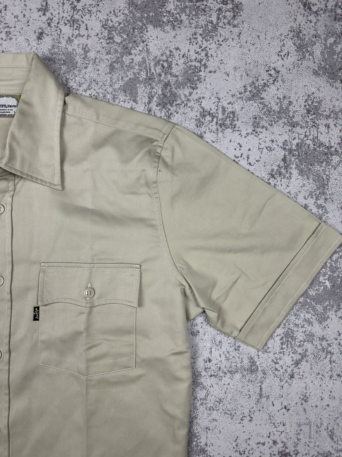 Levi's Vintage Levi’s STA-PREST Khaki Work Shirt Deadstock Size L / US 10 / IT 46 - 6 Thumbnail