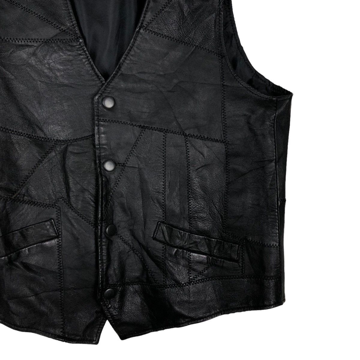 Japanese Brand 🔥90’s Soft Leather Riot Riot Vest Biker Wear Issey Miyake Size US M / EU 48-50 / 2 - 4 Thumbnail
