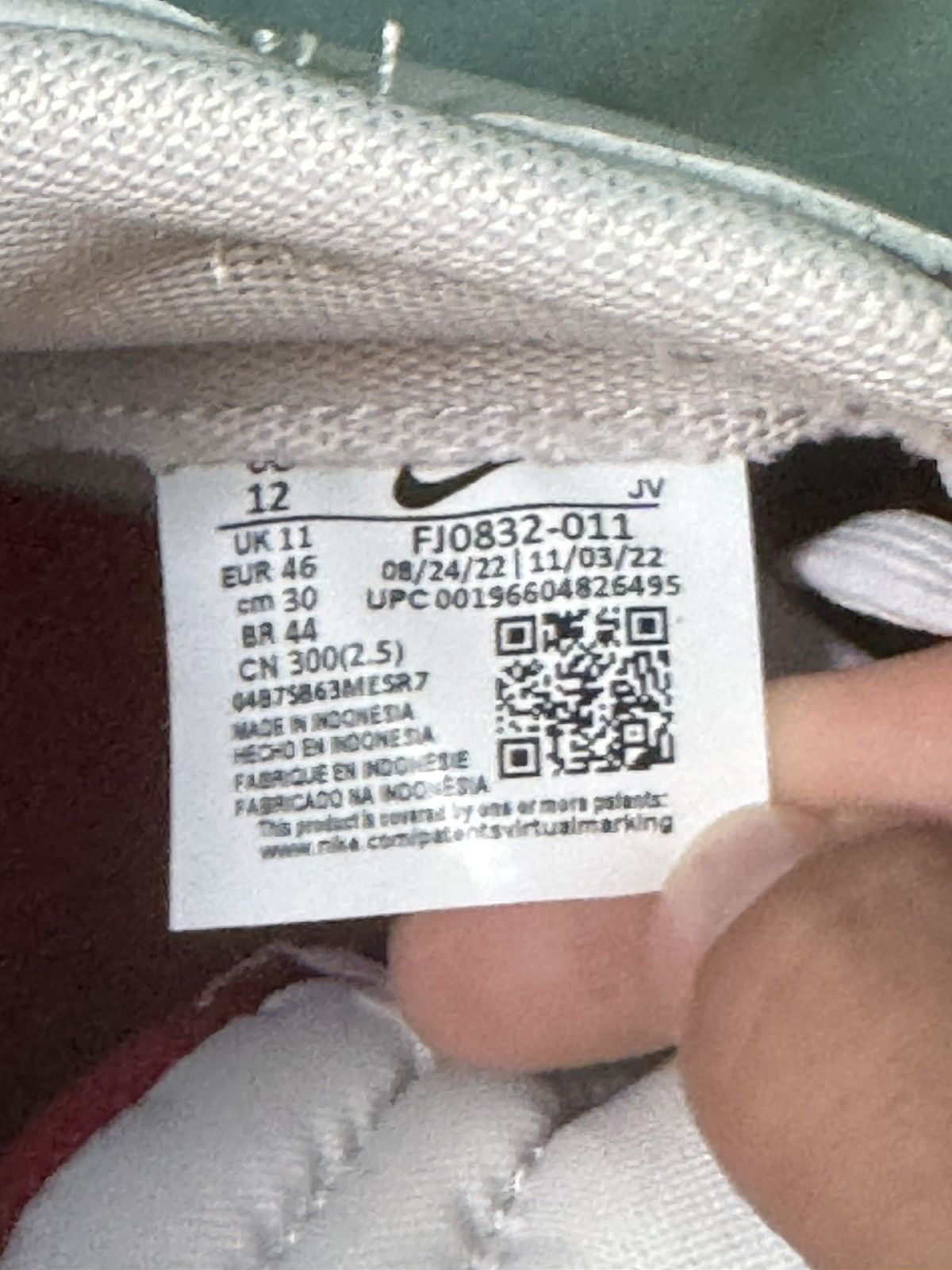 Nike Nike Dunk Low Vast Grey Varsity Red 2023 Size US 12 / EU 45 - 10 Thumbnail