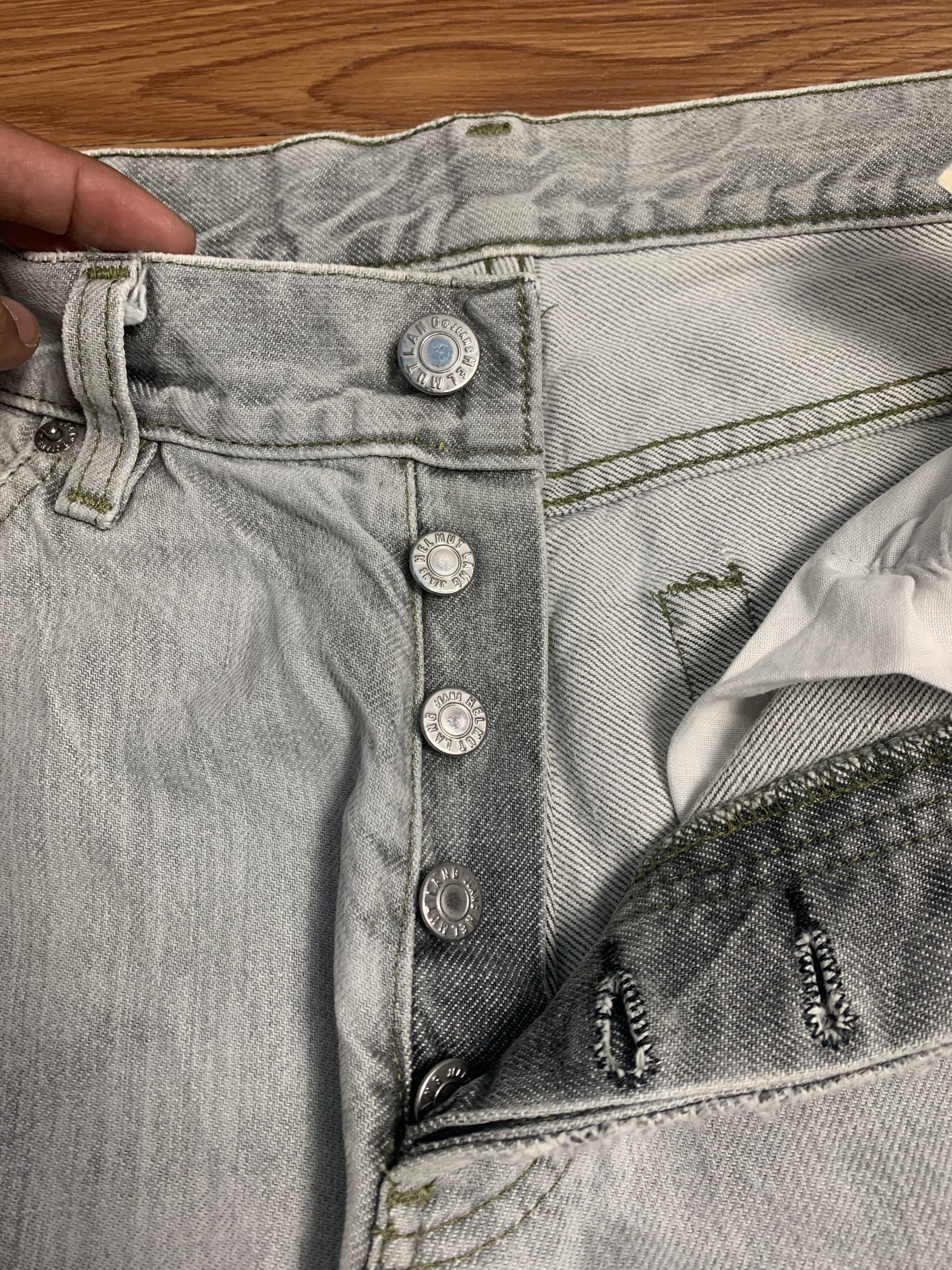 Helmut Lang Helmut Lang 1998 Gray Washed Denim Size US 29 - 7 Thumbnail