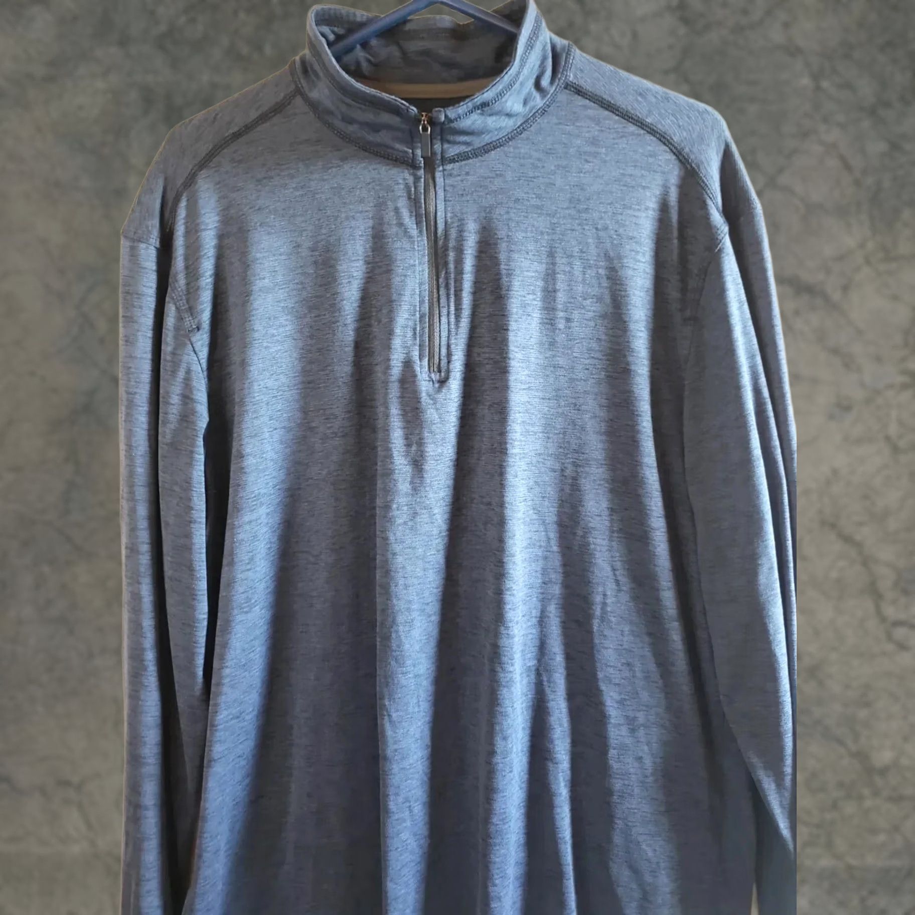 Vintage G.H. Bass & Co Men's L Blue Polyester Blend Warmup Jacket 1/4 Zip Pullover Size US L / EU 52-54 / 3 - 1 Thumbnail