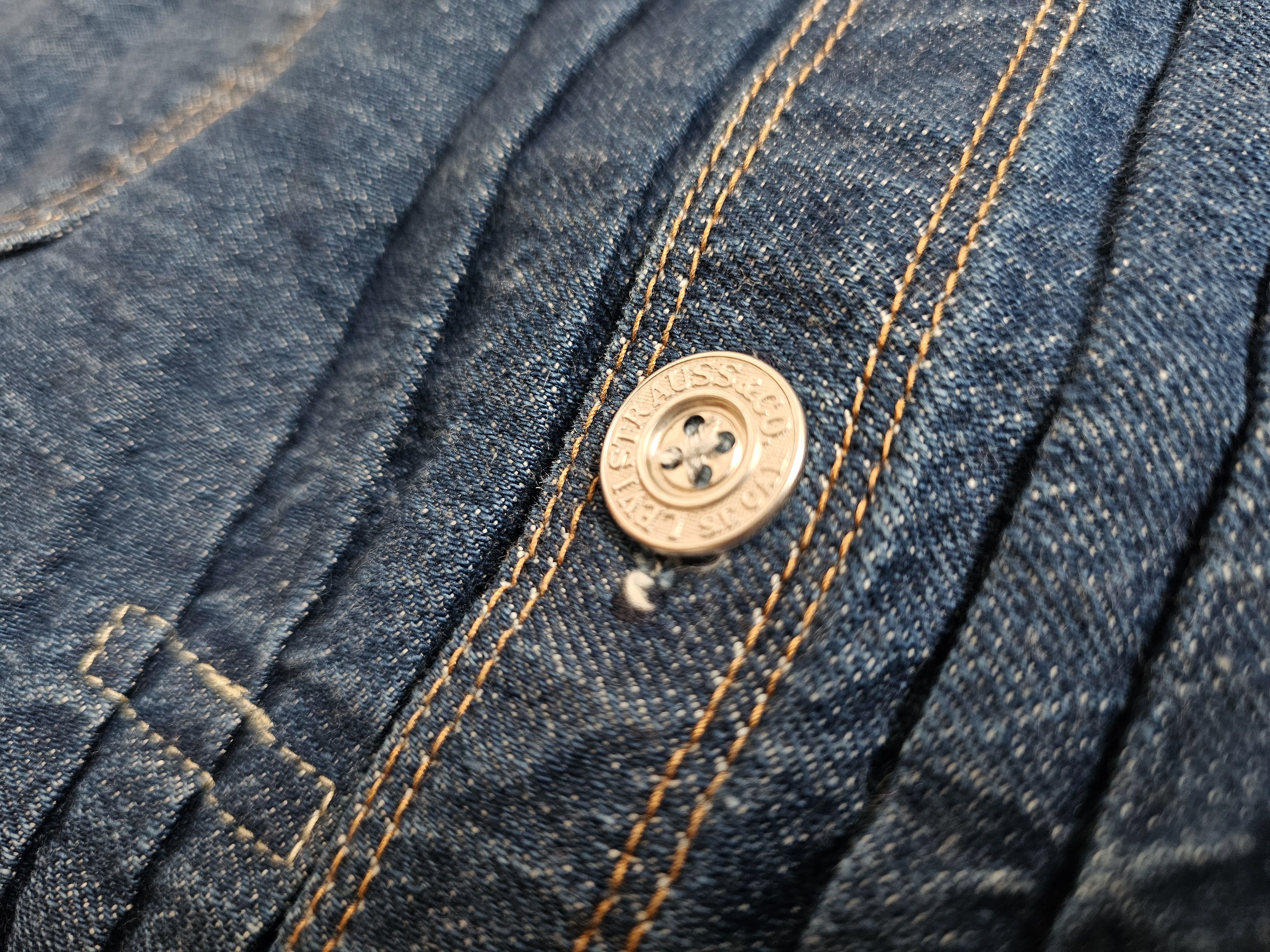 Levi's Vintage Clothing LVC 1880 Pleated Denim Jacket 1879 1920 1936 501XX 506XX Size US M / EU 48-50 / 2 - 2 Thumbnail