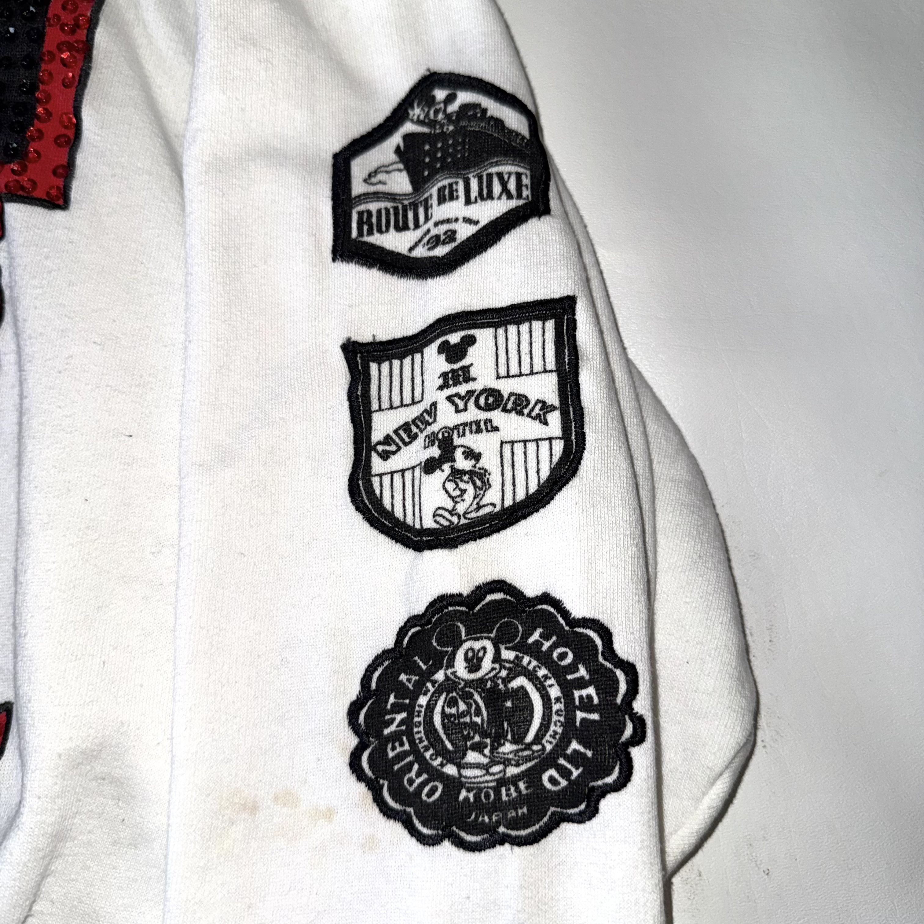 Mickey & Co. VTG Mickey's 1001 Hellos World Tour 1992 Sparkle Embroidered Size L / US 10 / IT 46 - 6 Thumbnail