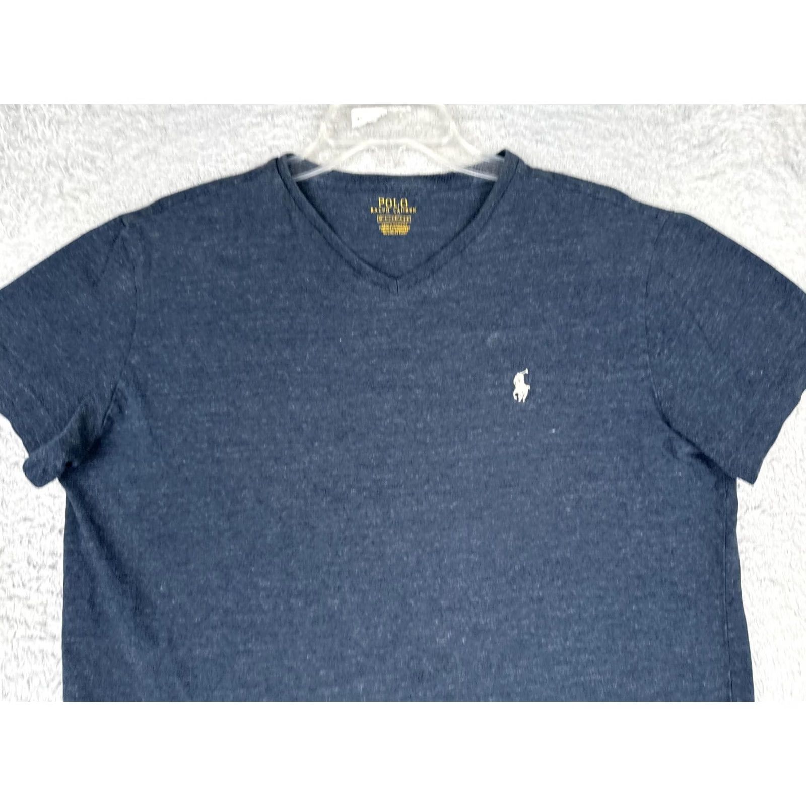 Polo Ralph Lauren Polo Ralph Lauren Shirt Mens Medium Blue V-Neck Short Sleeve Logo Jersey Tee Size US M / EU 48-50 / 2 - 4 Thumbnail