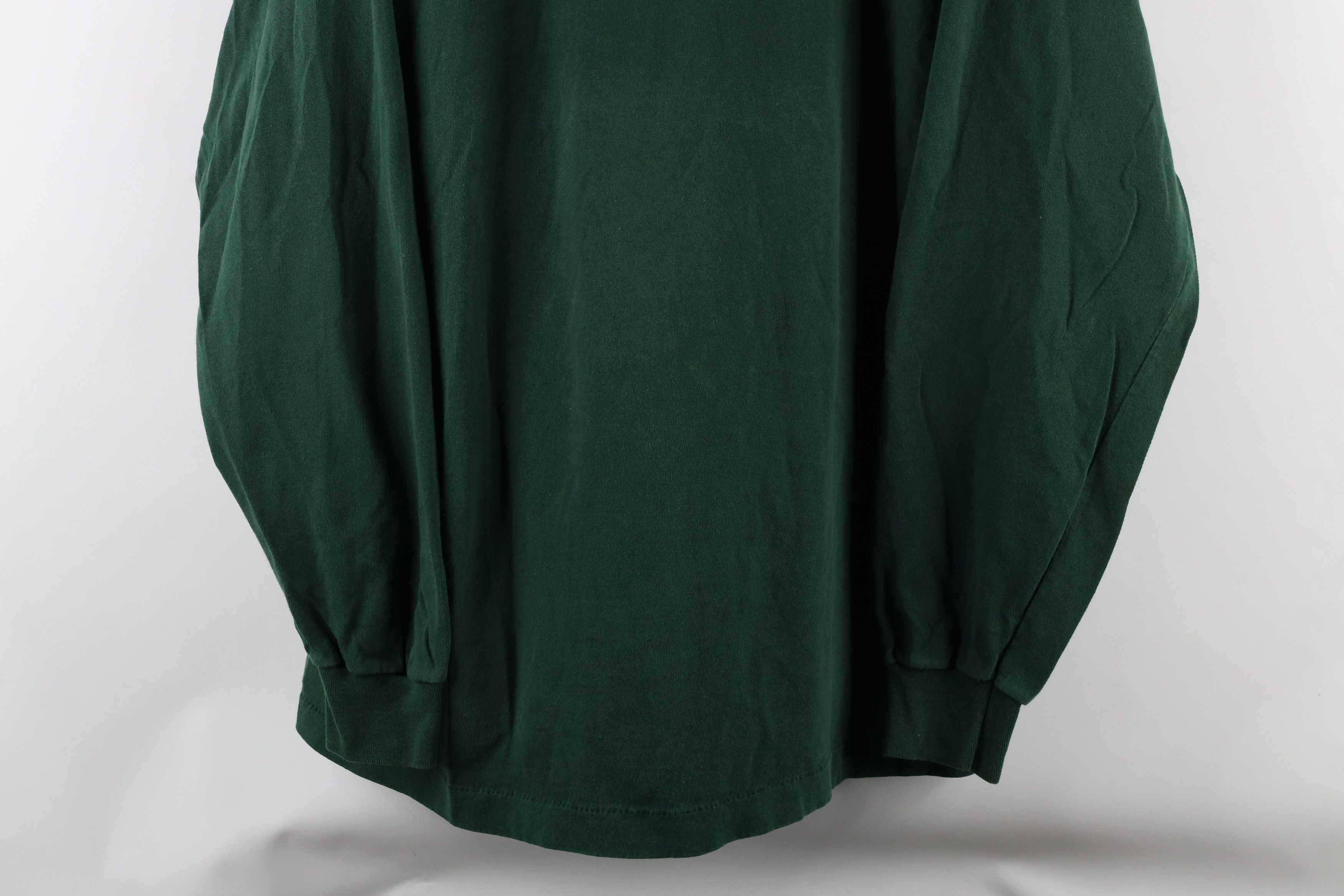 Vintage Vintage 90s Streetwear Long Sleeve T-Shirt Green Cotton USA Size US XL / EU 56 / 4 - 3 Thumbnail