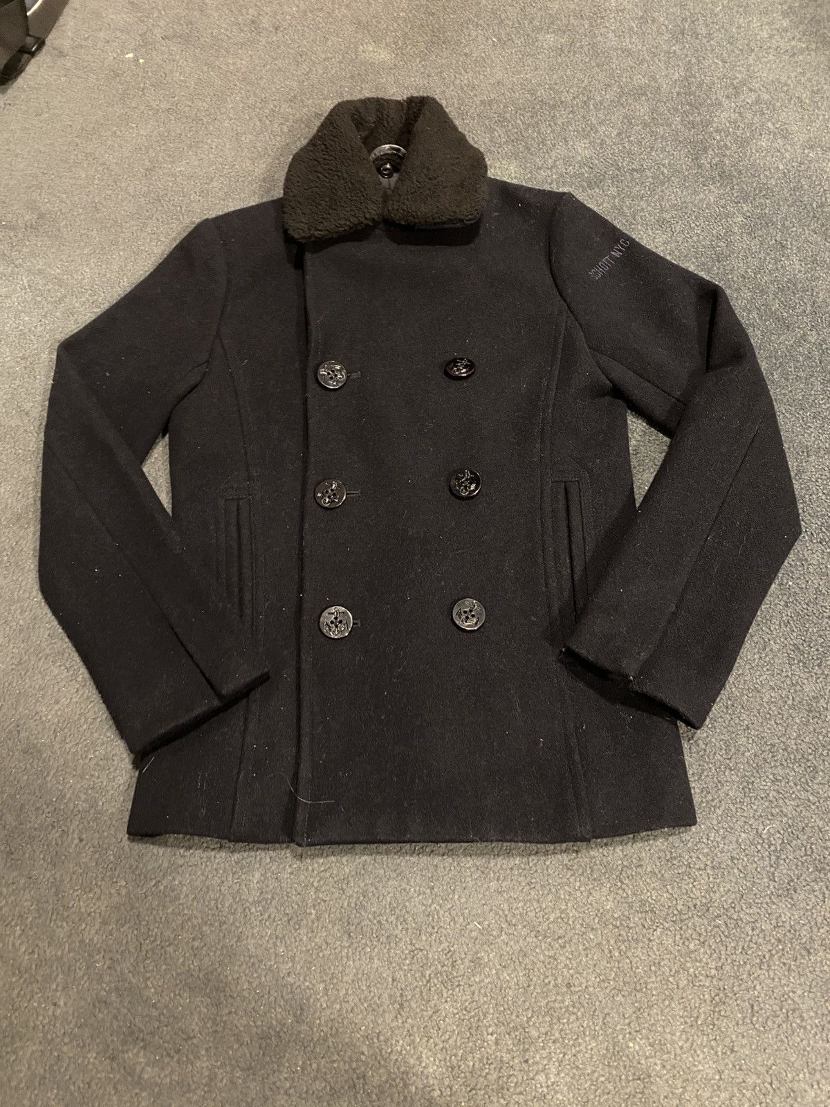 Schott × Vintage SCHOTT NYC CYCLONE 4 PEACOAT Size S / US 4 / IT 40 - 6 Thumbnail