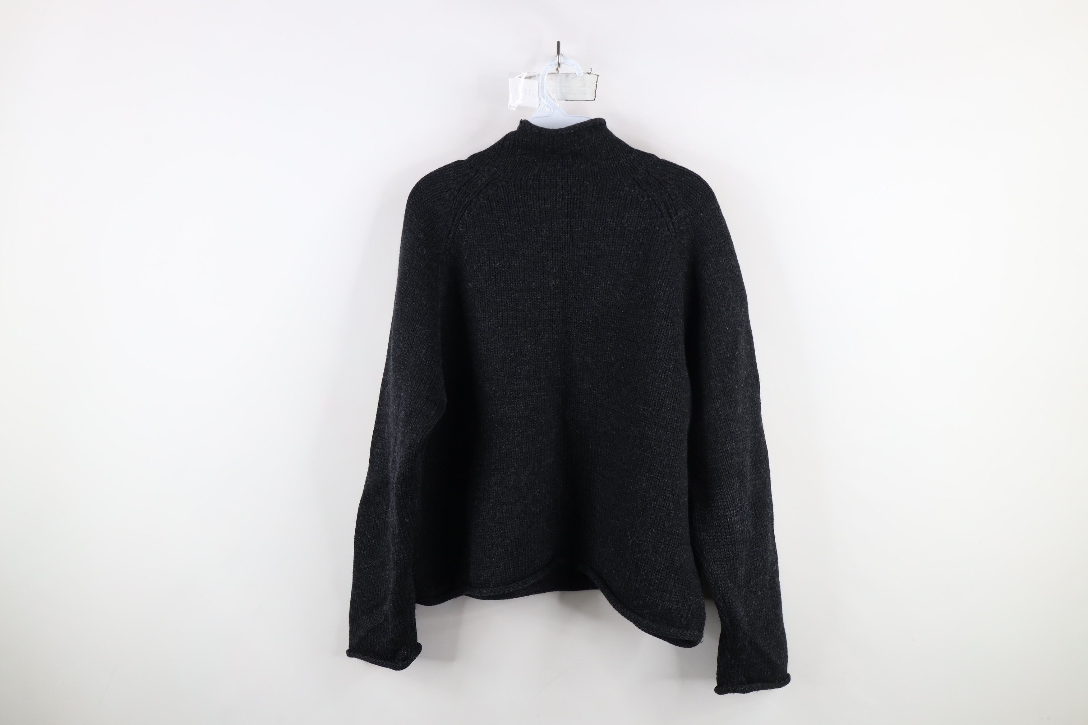 J.Crew × Vintage Vintage 90s J Crew Marled Wool Knit Turtleneck Sweater Size L / US 10 / IT 46 - 8 Thumbnail