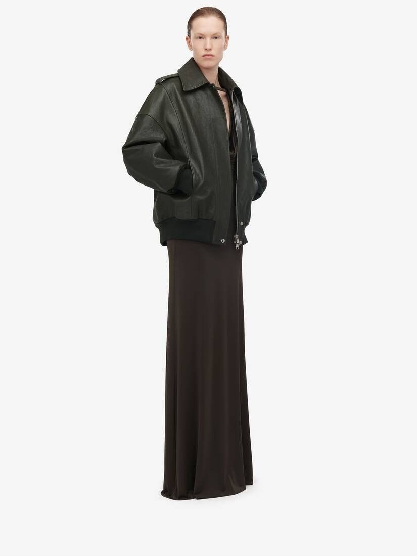 Alexander McQueen o1srvl11e0326 Aviator Bomber Jacket in Green Size S / US 4 / IT 40 - 4 Thumbnail