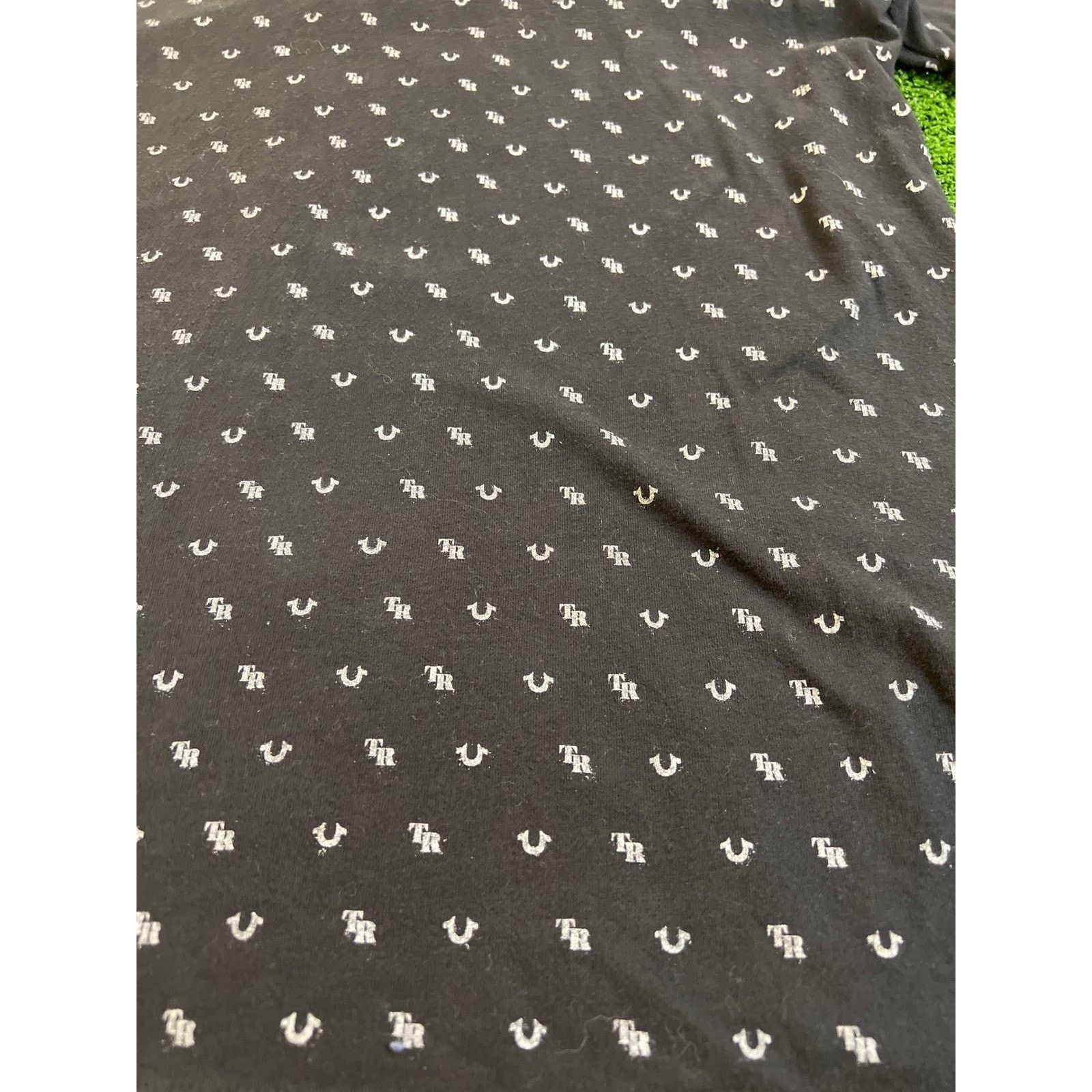 True Religion True Religion Mens XL Black All Over Print Horseshoe Polo Size US XL / EU 56 / 4 - 2 Thumbnail