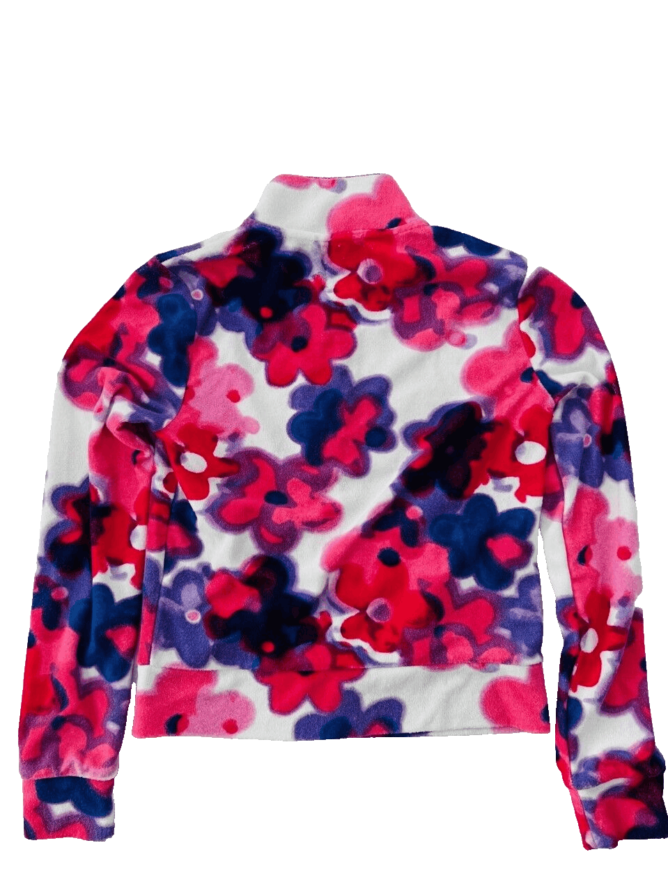 Juicy Couture Juicy Couture Mock Neck All Over Floral Zip Jacket Top ( M ) Size M / US 6-8 / IT 42-44 - 4 Thumbnail