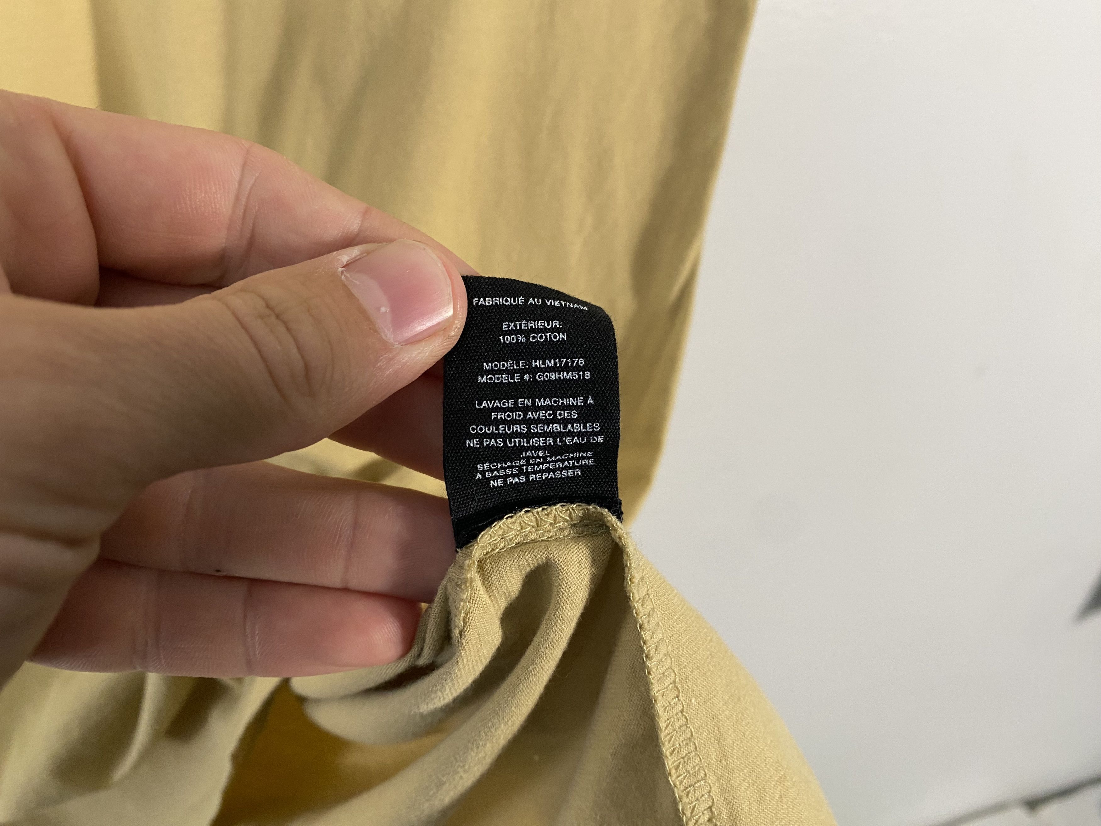 Helmut Lang Helmut Lang Basic Tan S/S Tall Tee Size US M / EU 48-50 / 2 - 5 Thumbnail