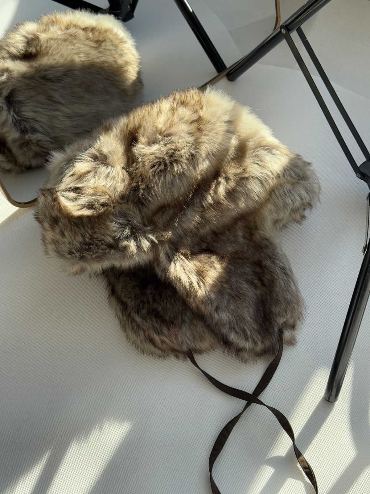 Japanese Brand × Vintage Vintage Crazy Y2k Mohair Fuzzy Hat Ushanka Punk Huge Size ONE SIZE - 4 Thumbnail
