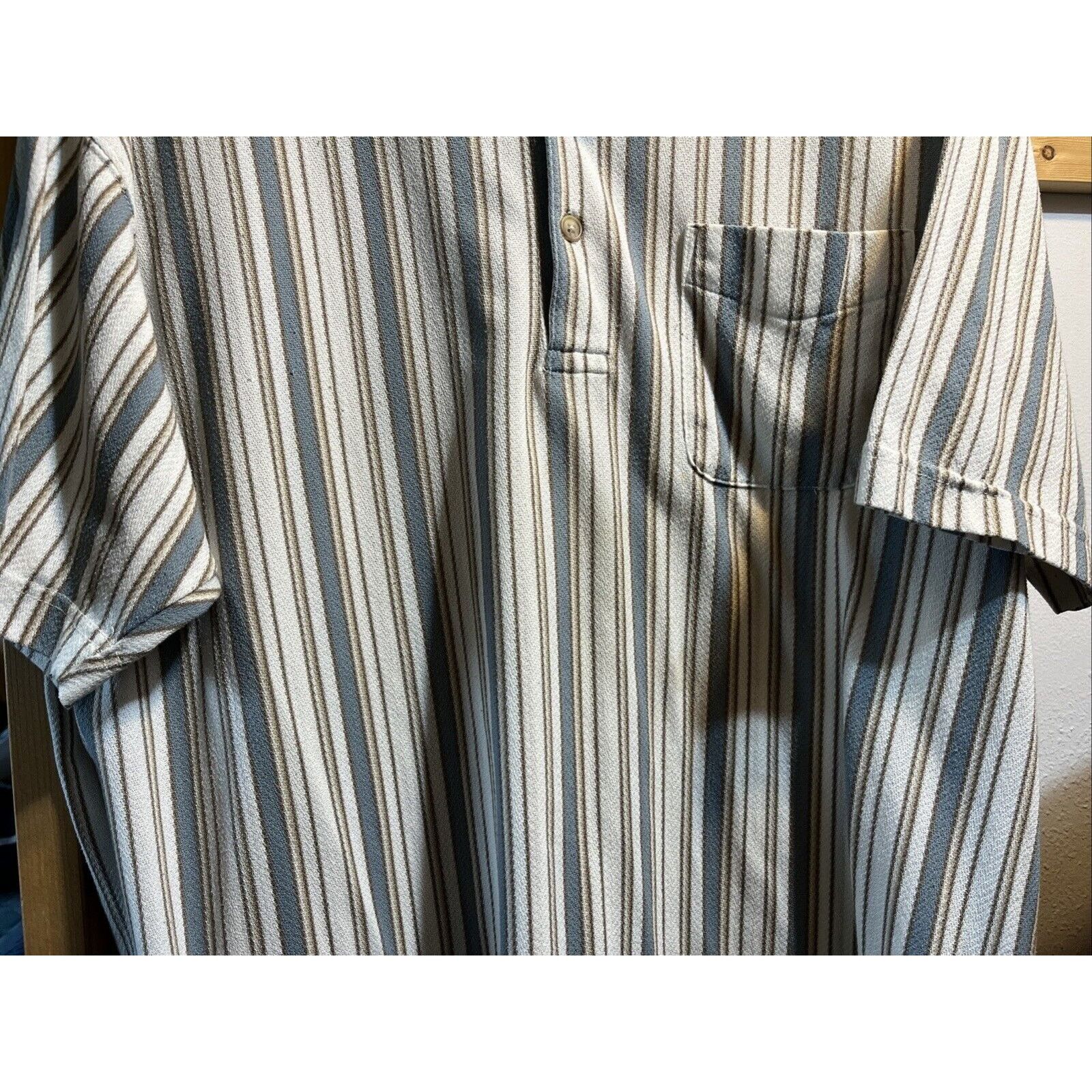 Van Heusen VTG Van Heusen Striped Polo Shirt Men’s Sz XL SS Blue White Size US XL / EU 56 / 4 - 6 Thumbnail