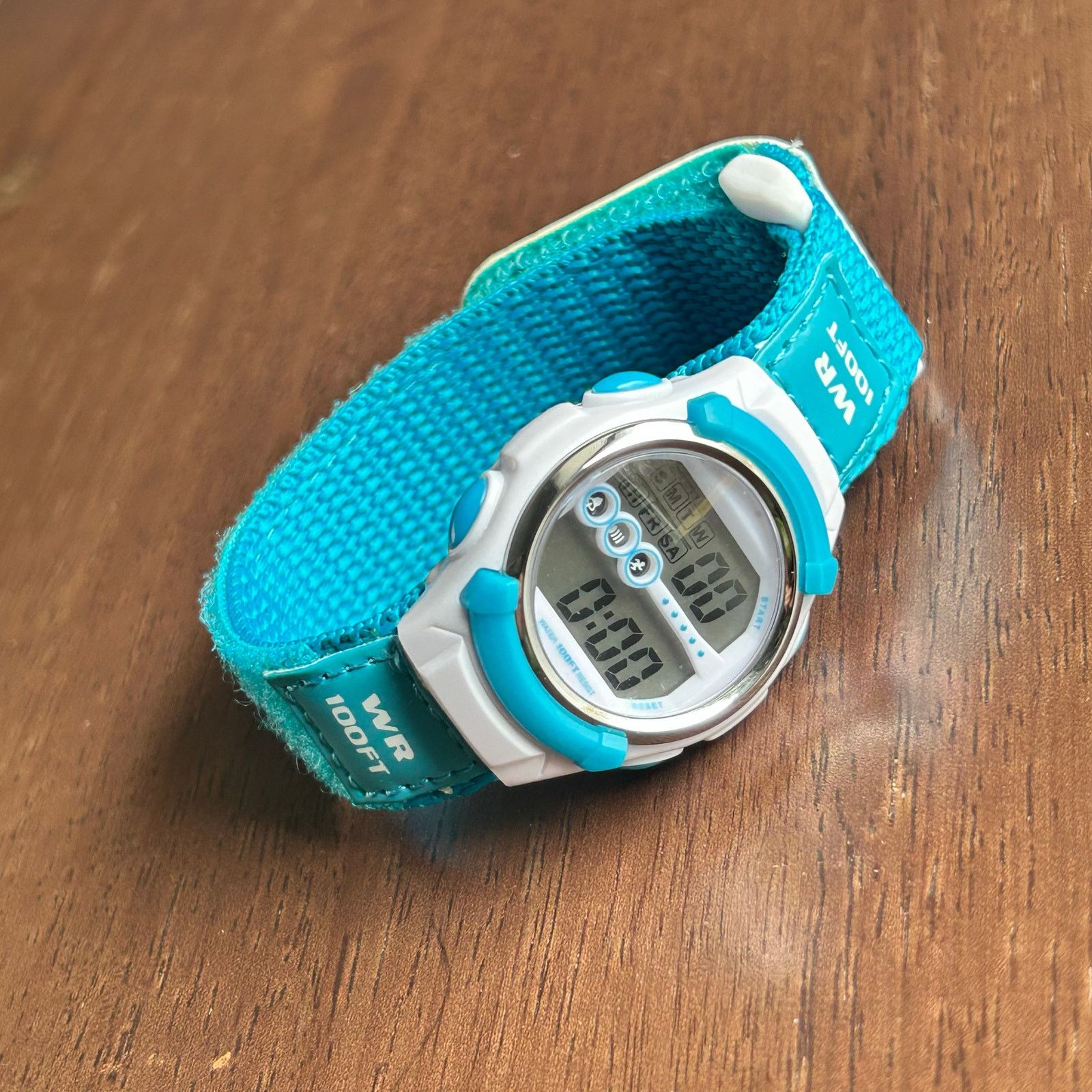 Other Blue & White Digital Watch Water Resistant New Battery Size ONE SIZE - 4 Thumbnail