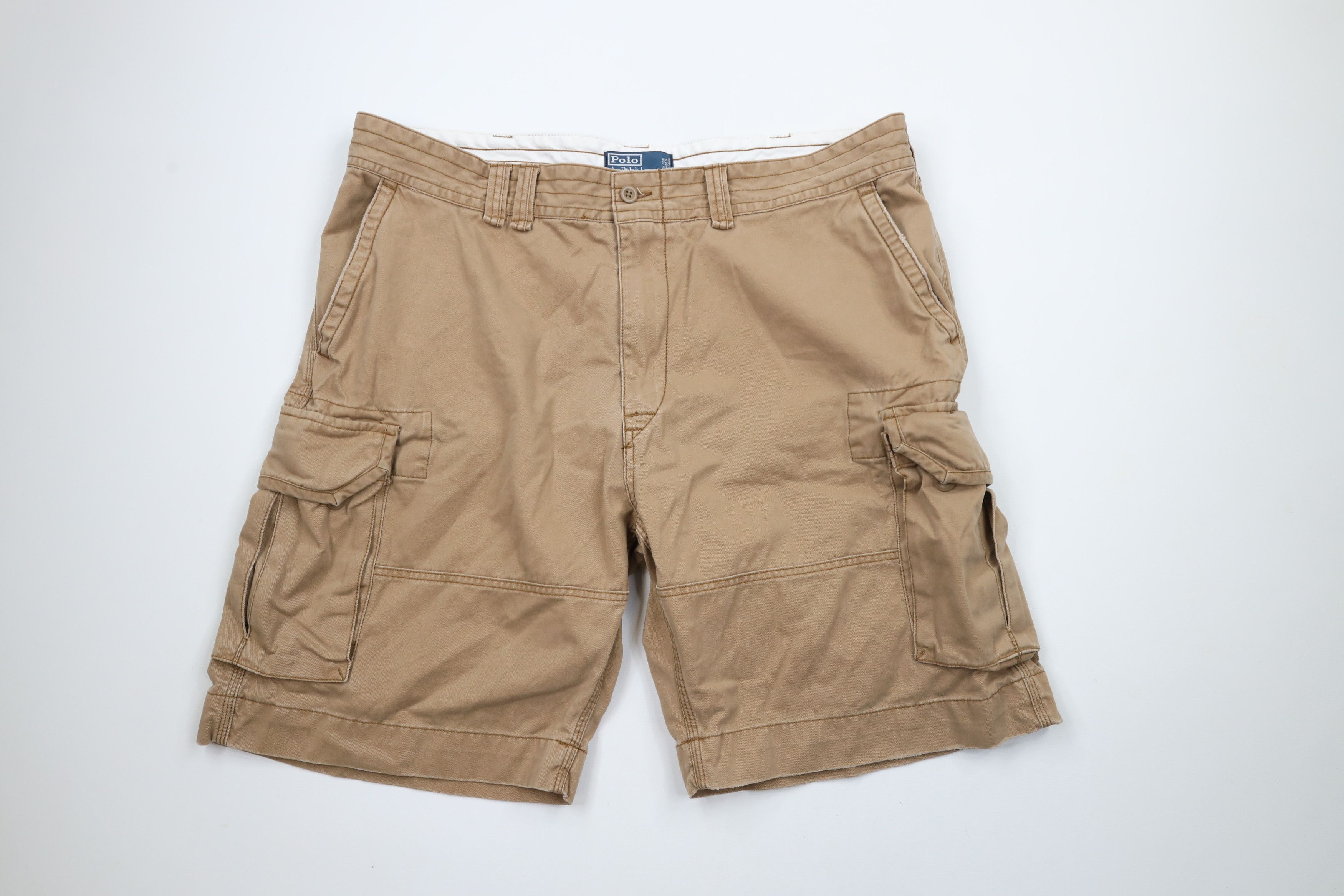 Ralph Lauren × Vintage Vintage 90s Ralph Lauren Heavyweight Shorts Brown Cotton Size US 42 / EU 58 - 1 Thumbnail