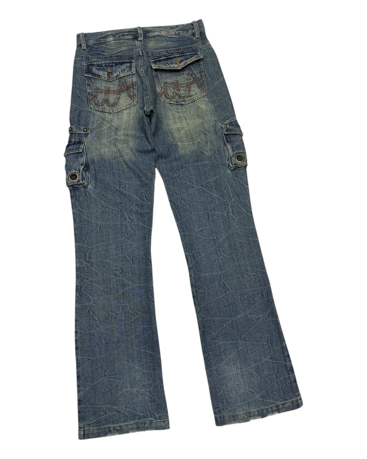 Hysteric Glamour × In The Attic × Junya Watanabe Vintage IN THE ATTIC Punk Bondage Multi Pocket Cargo Jeans Size US 29 - 8 Thumbnail