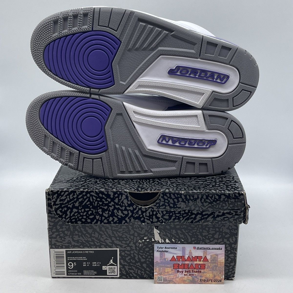 Jordan Brand Air Jordan 3 dark iris Size US 9.5 / EU 42-43 - 7 Thumbnail