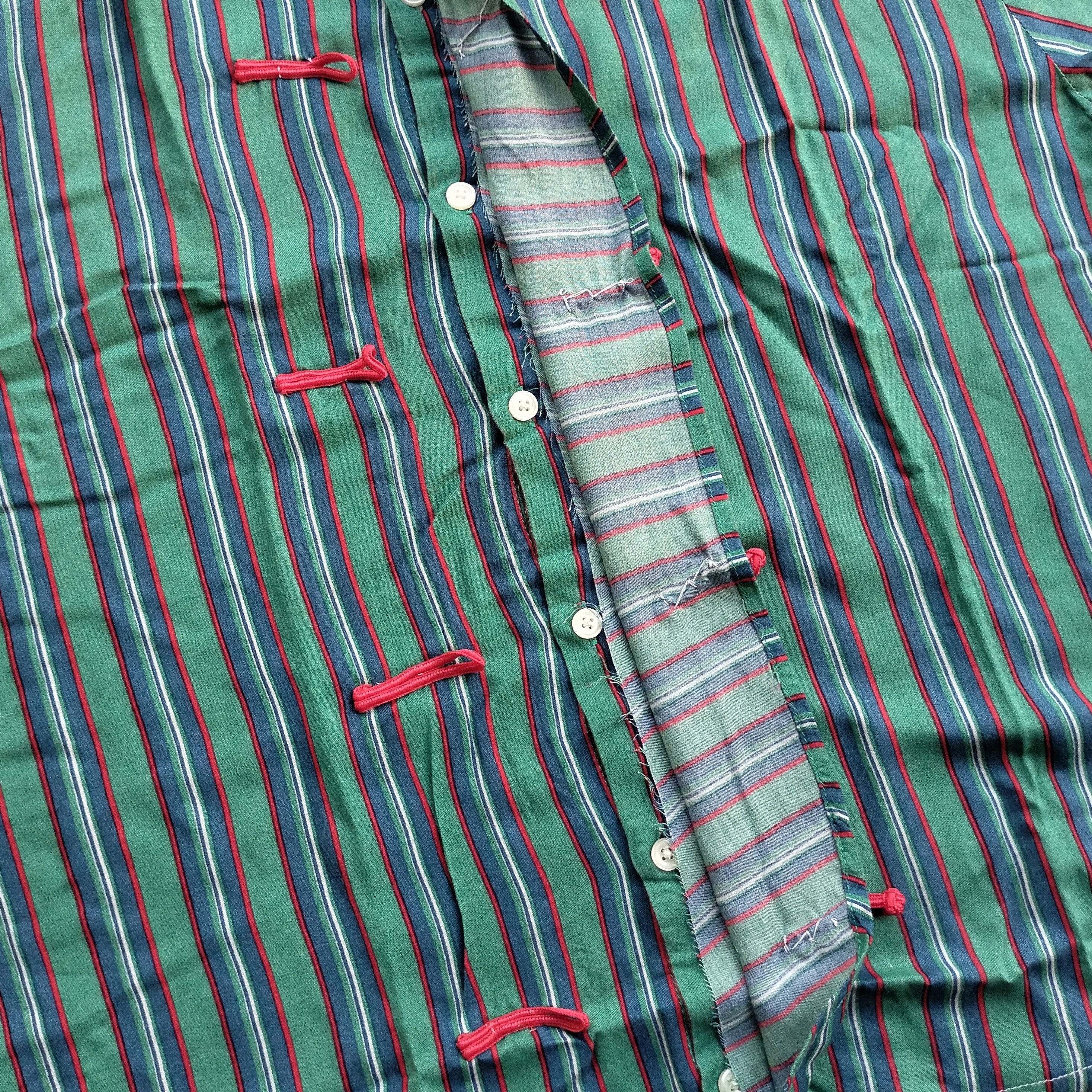 H&M Rebuild H&M stripe cheongsam ss shirt Size US L / EU 52-54 / 3 - 8 Thumbnail
