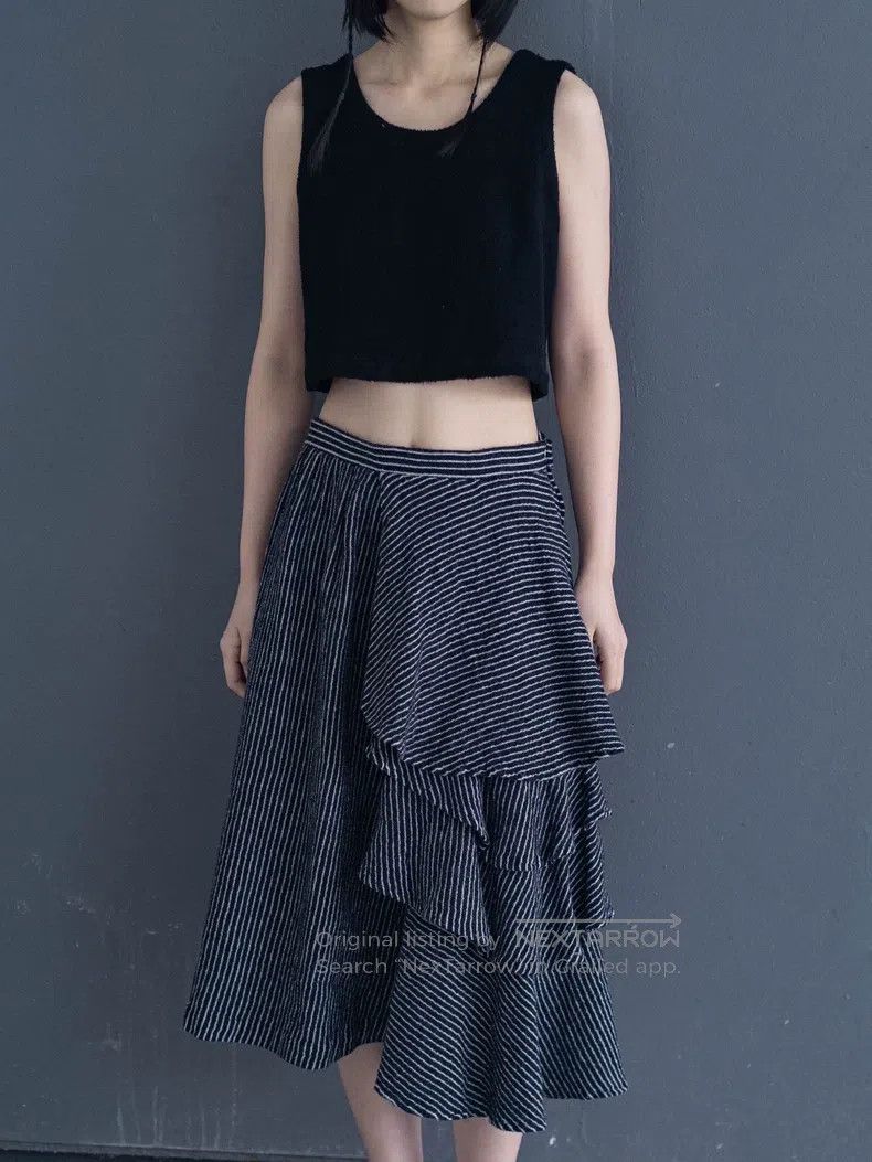 Comme des Garcons Comme Des Garcons size XS Striped Lace Wool Skirt Size 23" - 8 Thumbnail