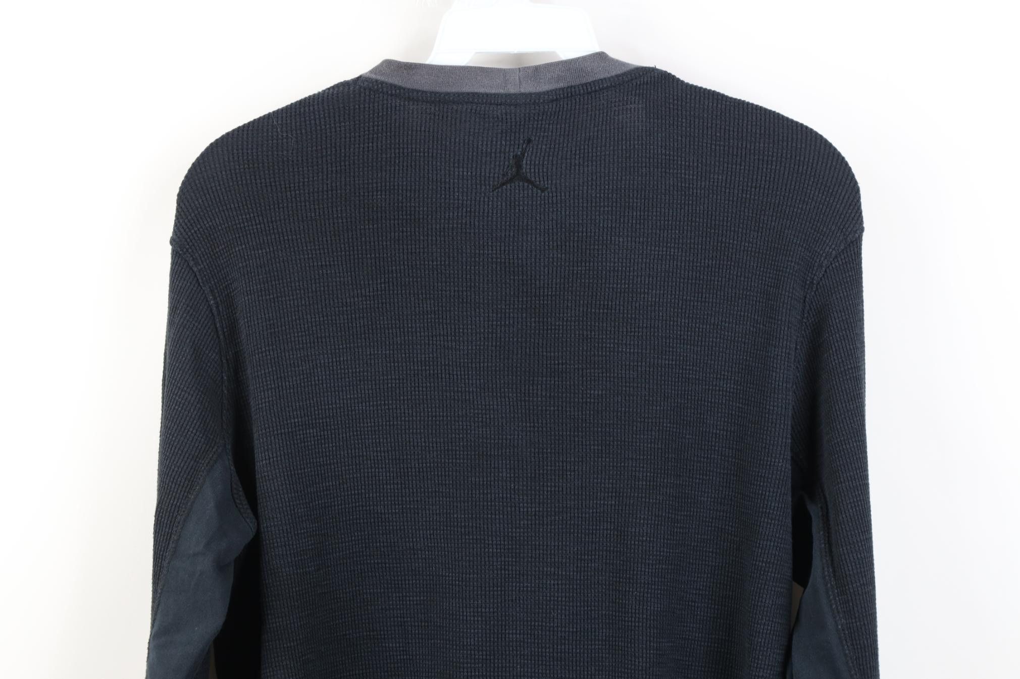 Nike Vintage Y2K Nike Air Jordan Waffle Knit Long Sleeve T-Shirt Size US M / EU 48-50 / 2 - 14 Thumbnail