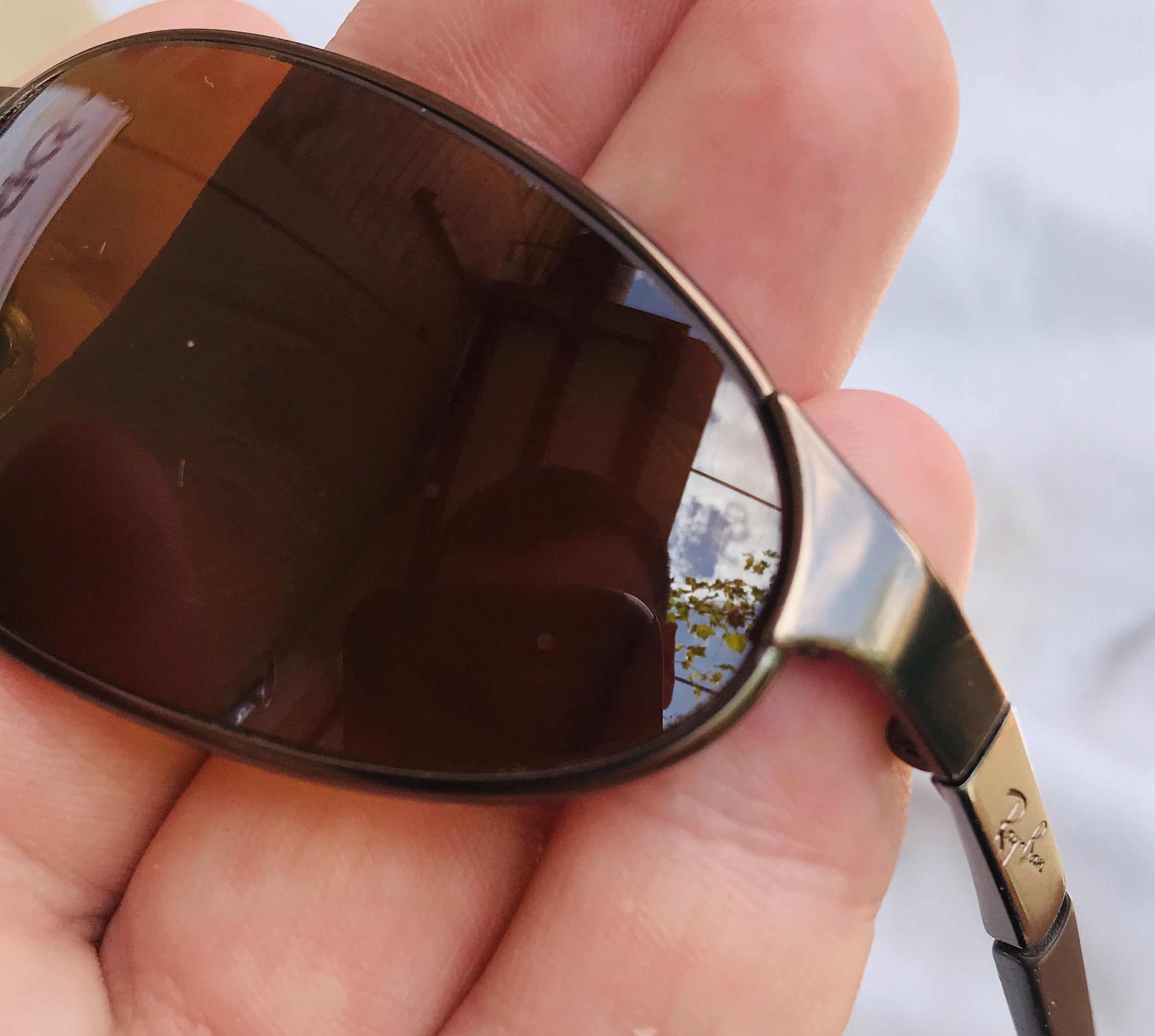 RayBan Ray Ban B&L Brown Metal Wrap Sunglasses Vintage Italy Size ONE SIZE - 9 Thumbnail