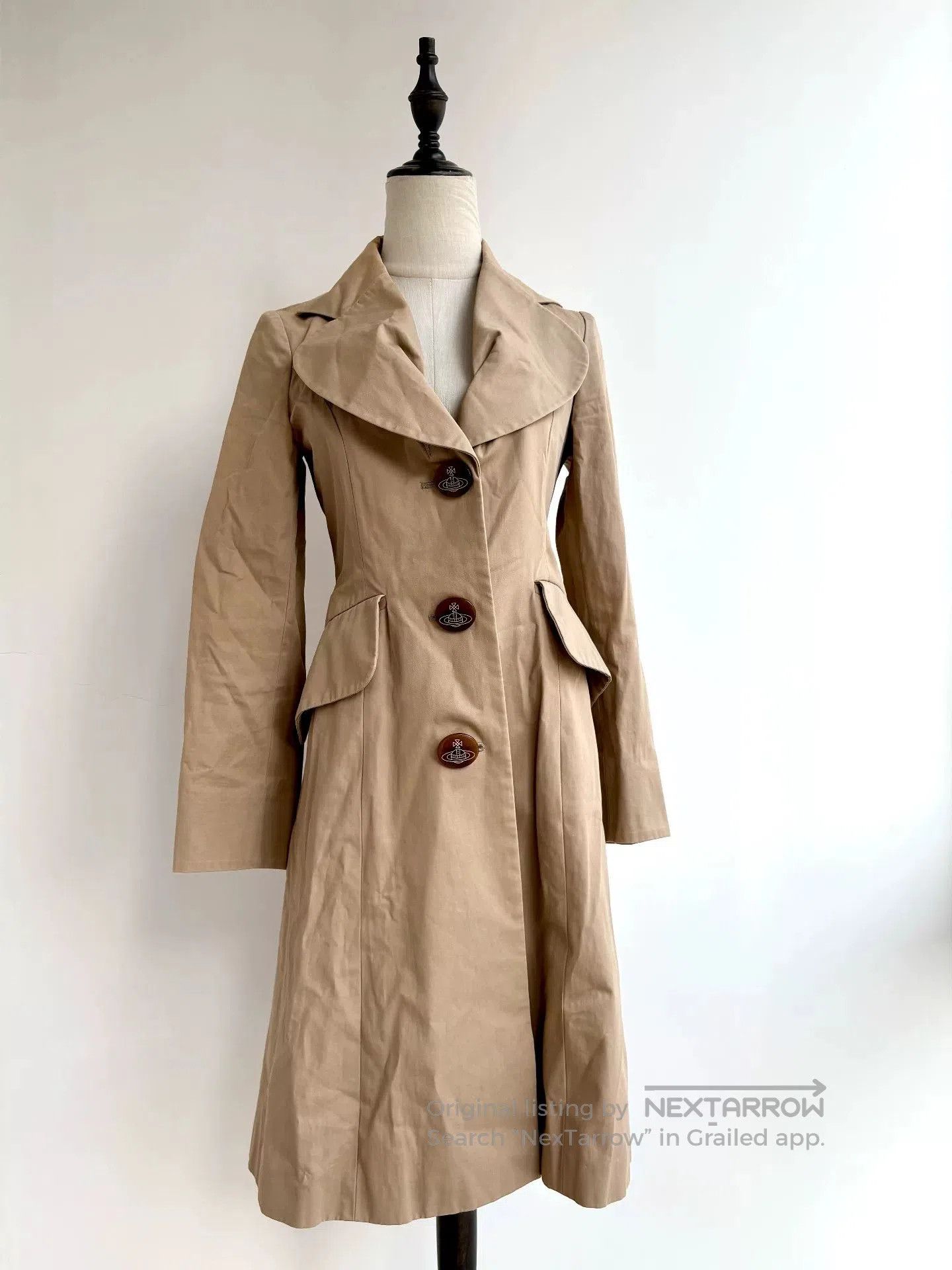Vivienne Westwood vivienne westwood heart collar khaki trench coat. Size XL / US 12-14 / IT 48-50 - 1 Thumbnail