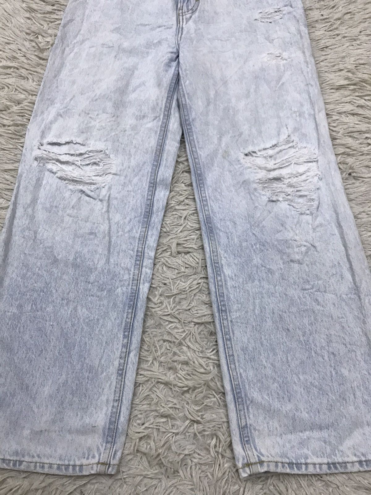 H&M H&M Loose Straight Distressed Baggy Jeans Size 24" / US 00 / IT 34 - 3 Thumbnail