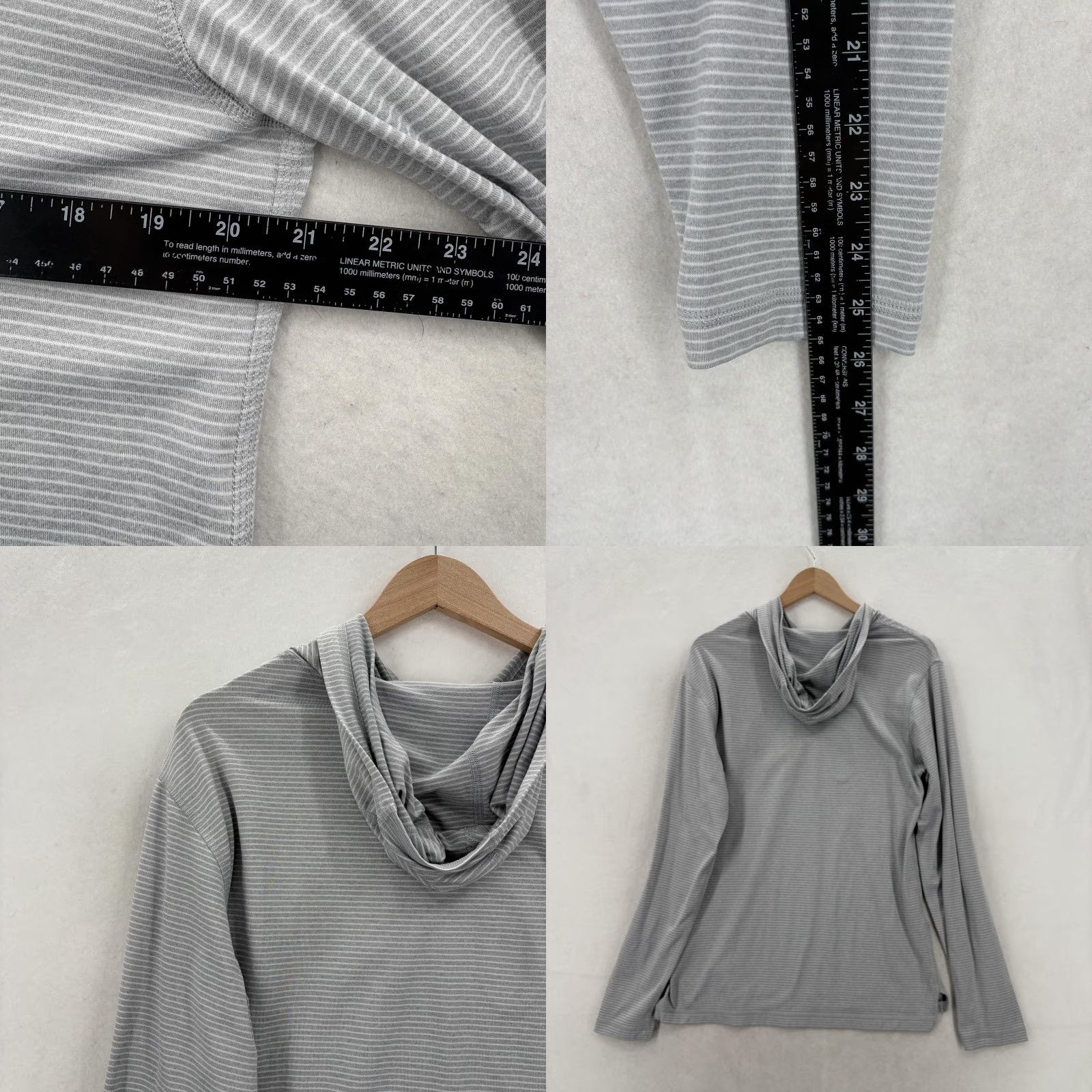 Vineyard Vines Vineyard Vines Hoodie Mens Small Gray OTG On-The-Go Lightweight Striped Stretch Size US S / EU 44-46 / 1 - 8 Thumbnail