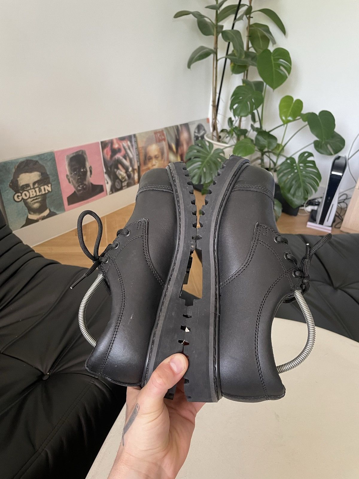 Leather Rare Vintage Avant Garde Platform Derby Leather Boots Grail Size US 7 / EU 40 - 6 Thumbnail