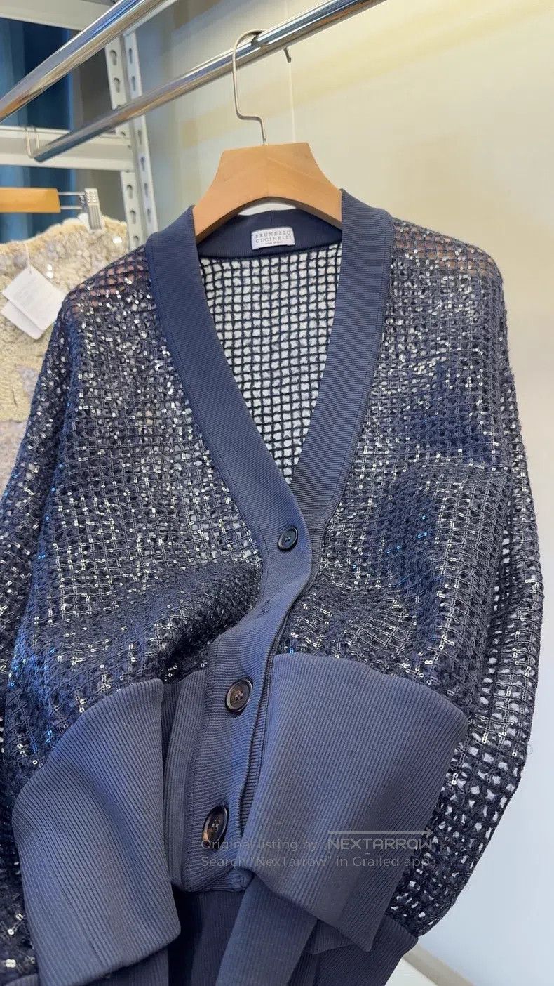 Brunello Cucinelli Brunello Cucinelli Sequined Cardigan Size XXS / US 00 / IT 34 - 3 Thumbnail