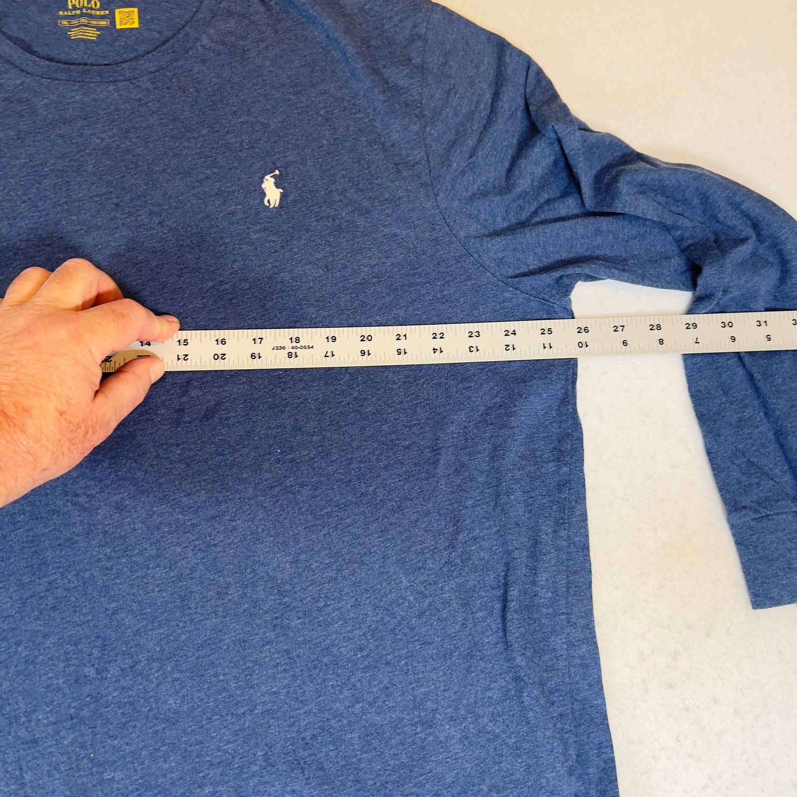 Polo Ralph Lauren Polo by Ralph Lauren Long Sleeve T-Shirt XXL Heathered Blue Size US XL / EU 56 / 4 - 9 Thumbnail