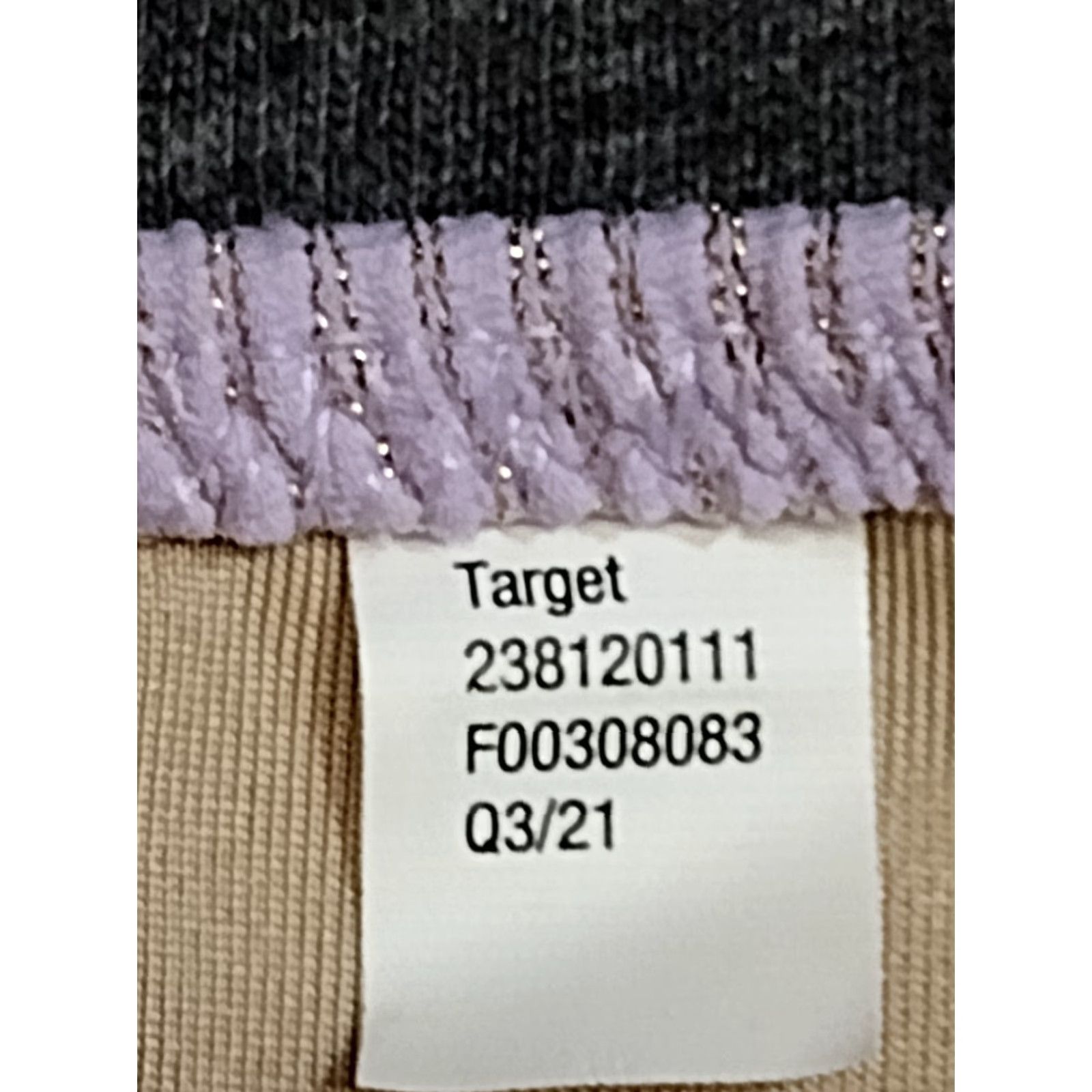 Vintage Shade & Shore Women's Ribbed High Rise Cheeky Bikini Bottom Light Purple XL Size 40" / US 18 - 7 Thumbnail