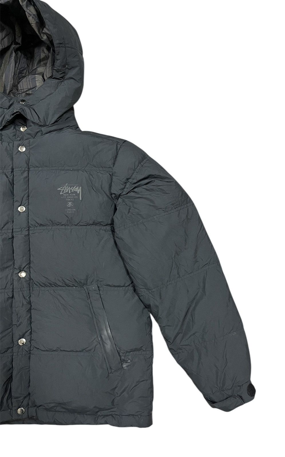 Stussy Stussy hoodie puffer jacket snap buttons Size US M / EU 48-50 / 2 - 5 Thumbnail