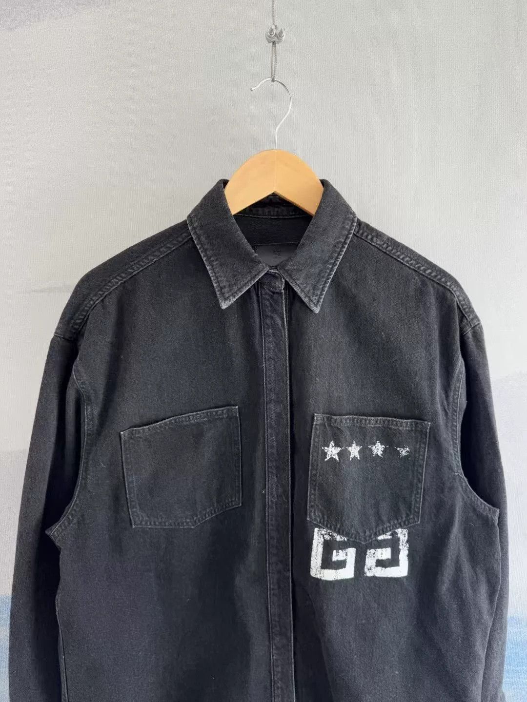 Givenchy givenchy black star 4g denim shirt Size US M / EU 48-50 / 2 - 2 Thumbnail