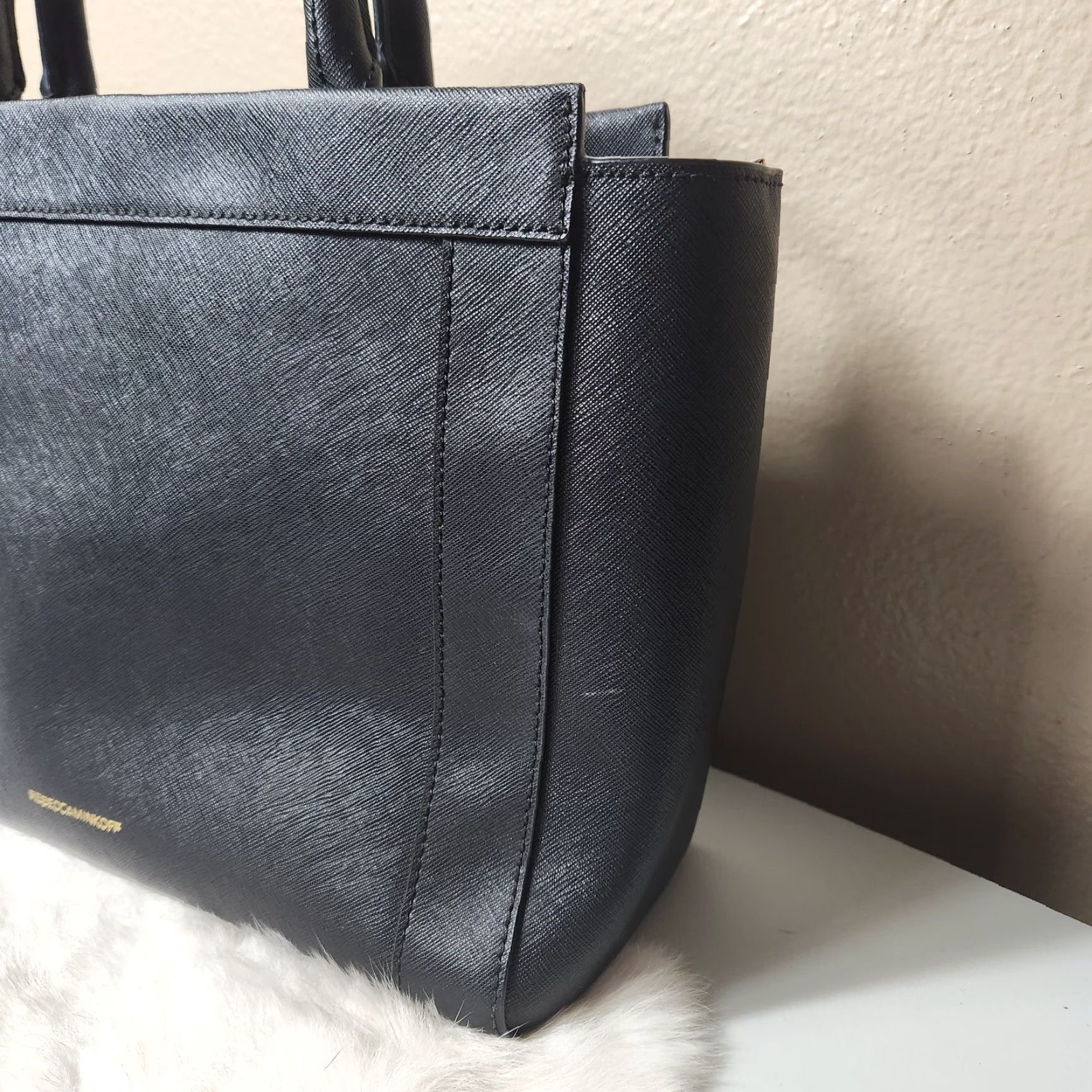 Rebecca Minkoff Rebecca Minkoff Monroe Black Saffiano Leather Purse Tote w/Crossbody Strap Size ONE SIZE - 5 Thumbnail