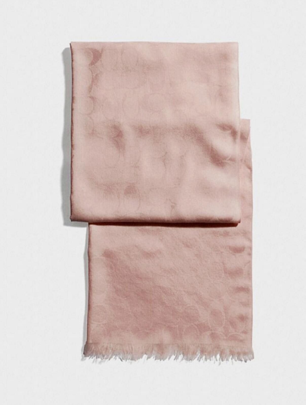 Coach Coach Signature Wrap, Wool/Silk Blend, Light Rose Pink Size ONE SIZE - 1 Thumbnail