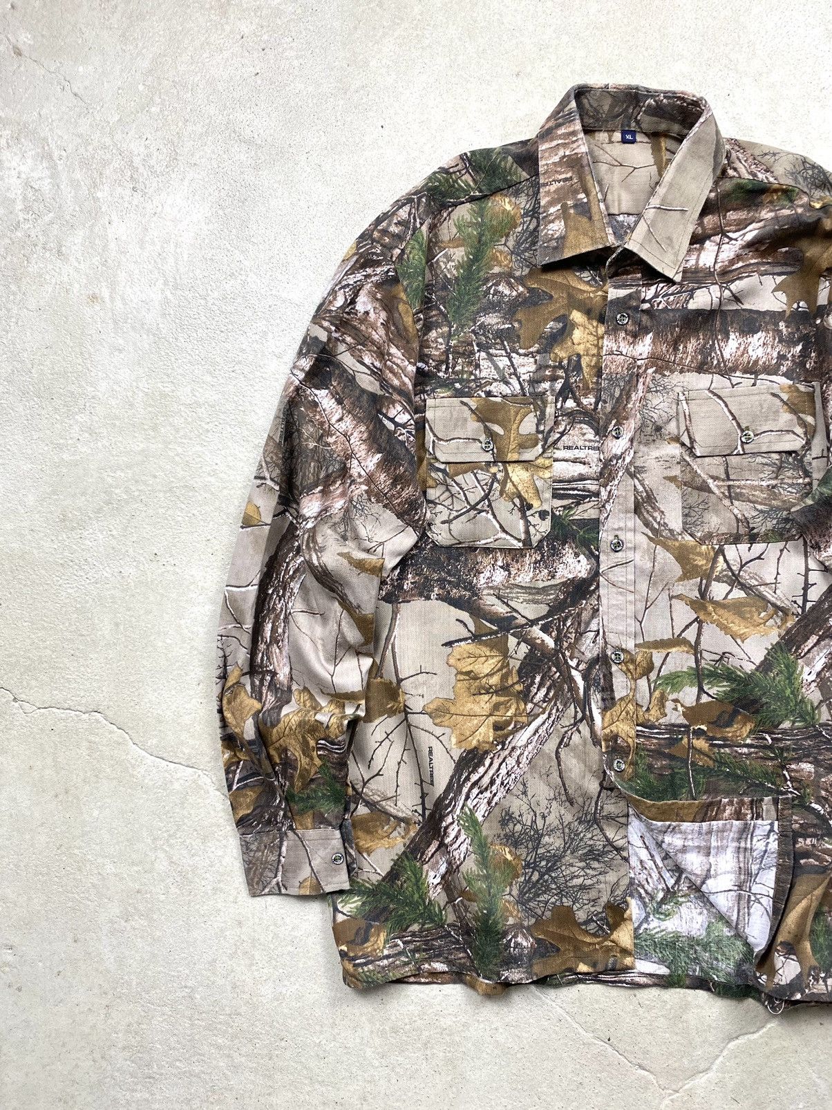 Vintage Vintage 1990s Forest Tree Camouflage Shirt Y2K Hype Size US XL / EU 56 / 4 - 2 Thumbnail