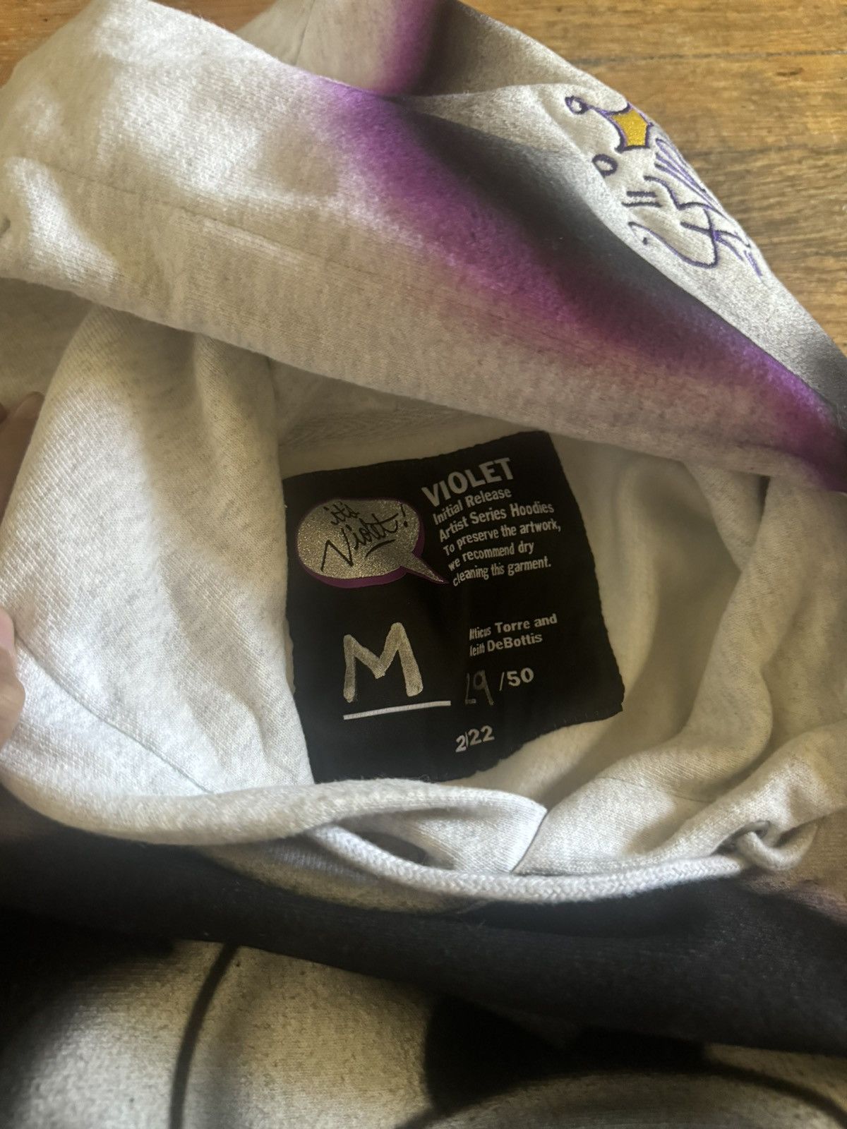 Other Atticus Torre x Violet Skateboards Painted Hoodie Size US M / EU 48-50 / 2 - 2 Thumbnail
