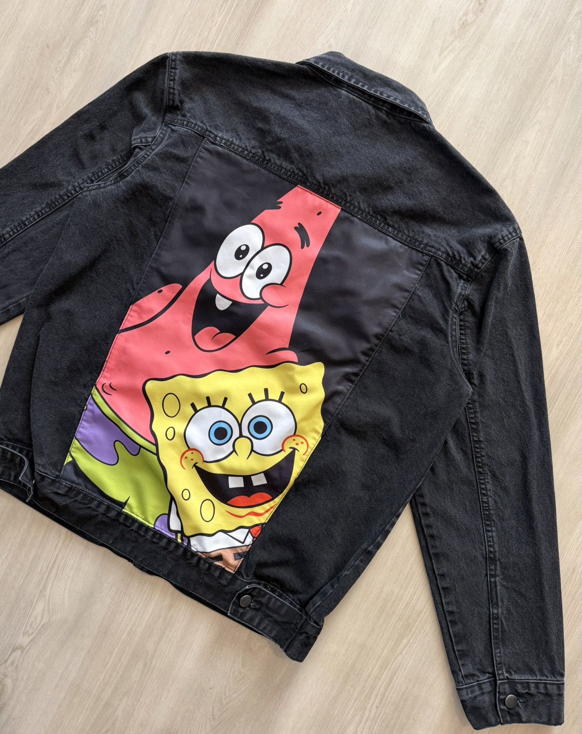 Nickelodeon Nickelodeon Spongebob Patrick Black Trucker Denim Jacket XL Size US XL / EU 56 / 4 - 2 Thumbnail