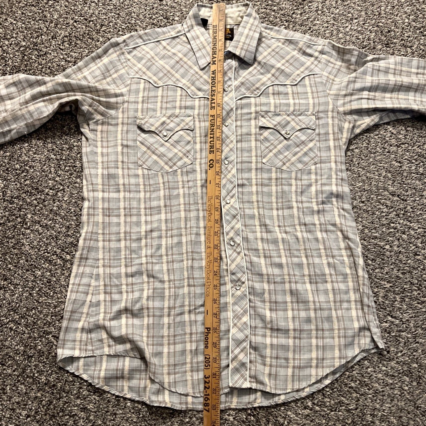 Armani VINTAGE Kenny Rogers Western Shirt Mens M Plaid Red Karman Pearl Snap Button-Up Collection Western Casual Size US M / EU 48-50 / 2 - 6 Thumbnail